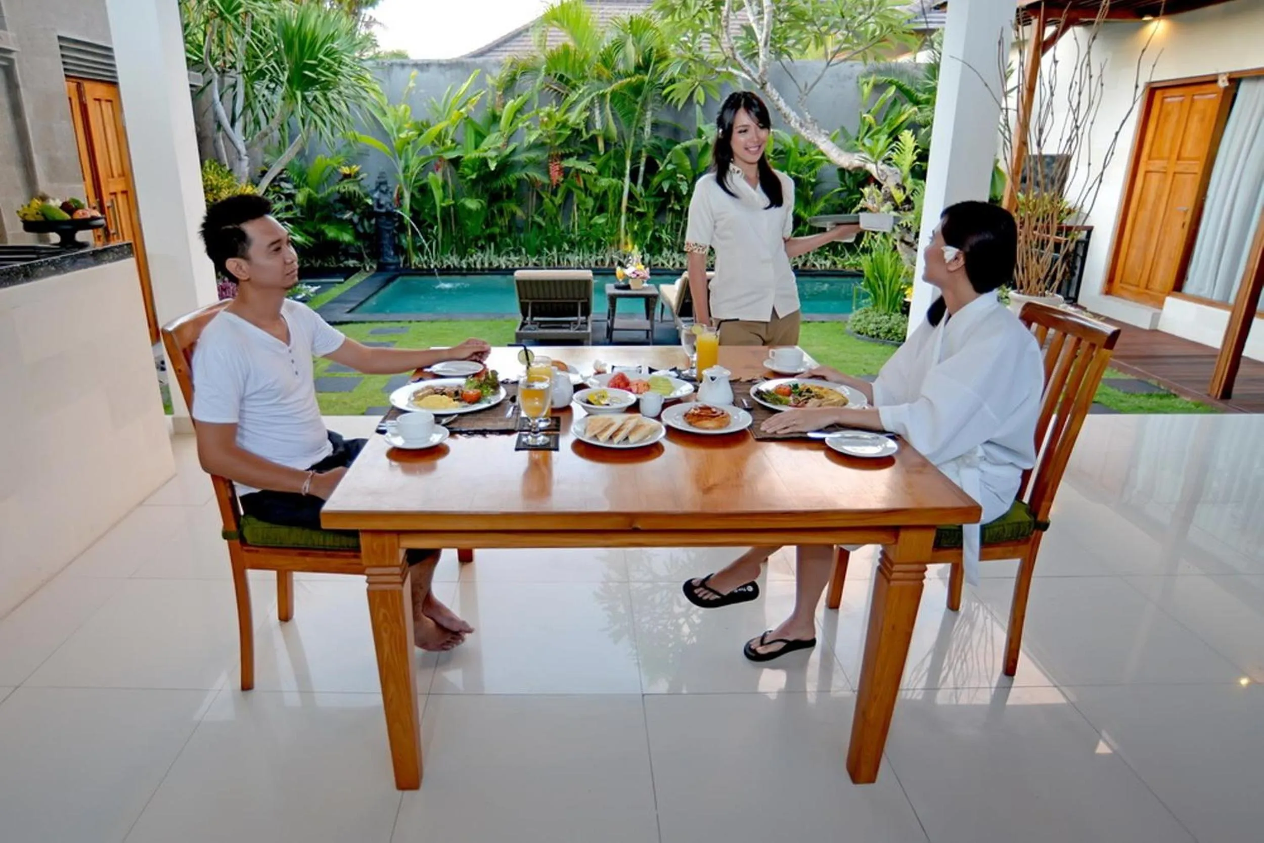 Dining area in Sandi Agung Villa