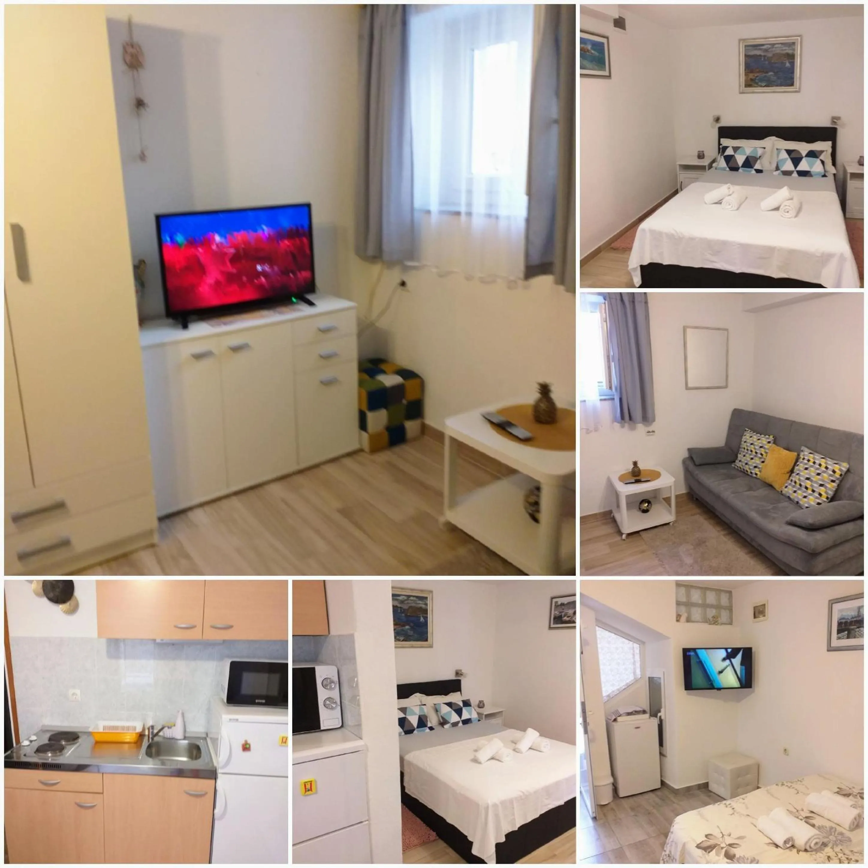 TV and multimedia, Bed in Apartments & room Ivica Split