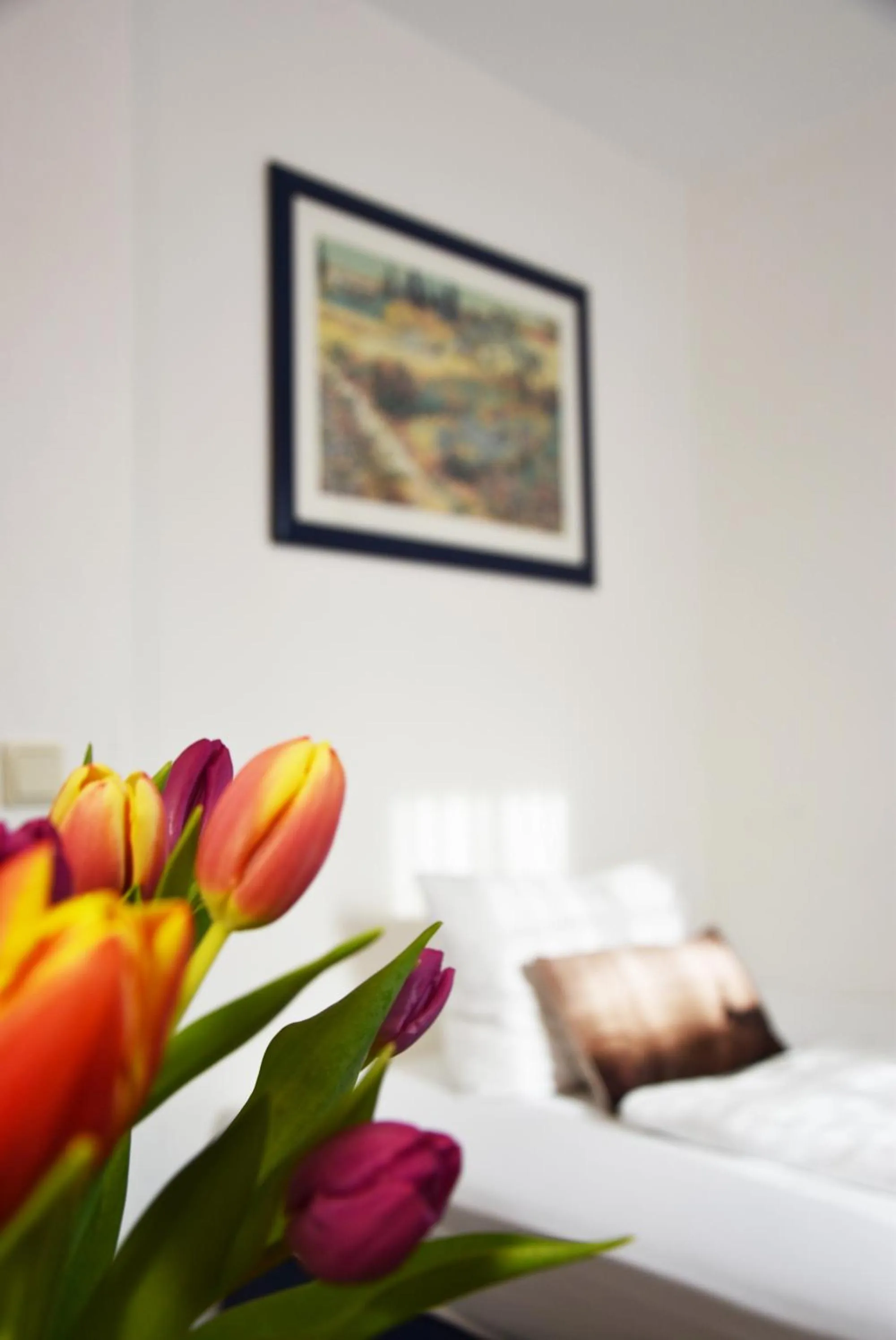 Bed in Landhotel Zum Hirsch