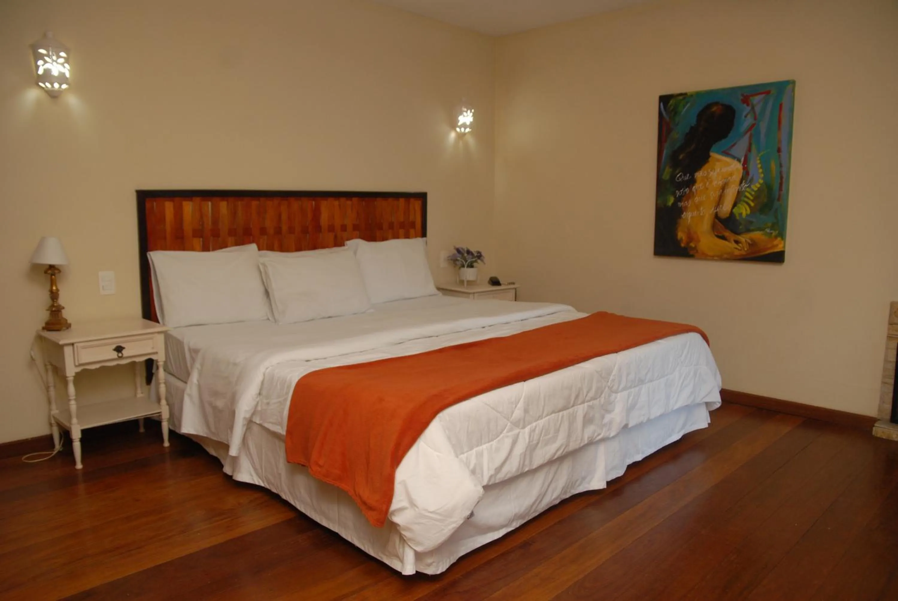 Bed in Pousada Mirante do Penedo