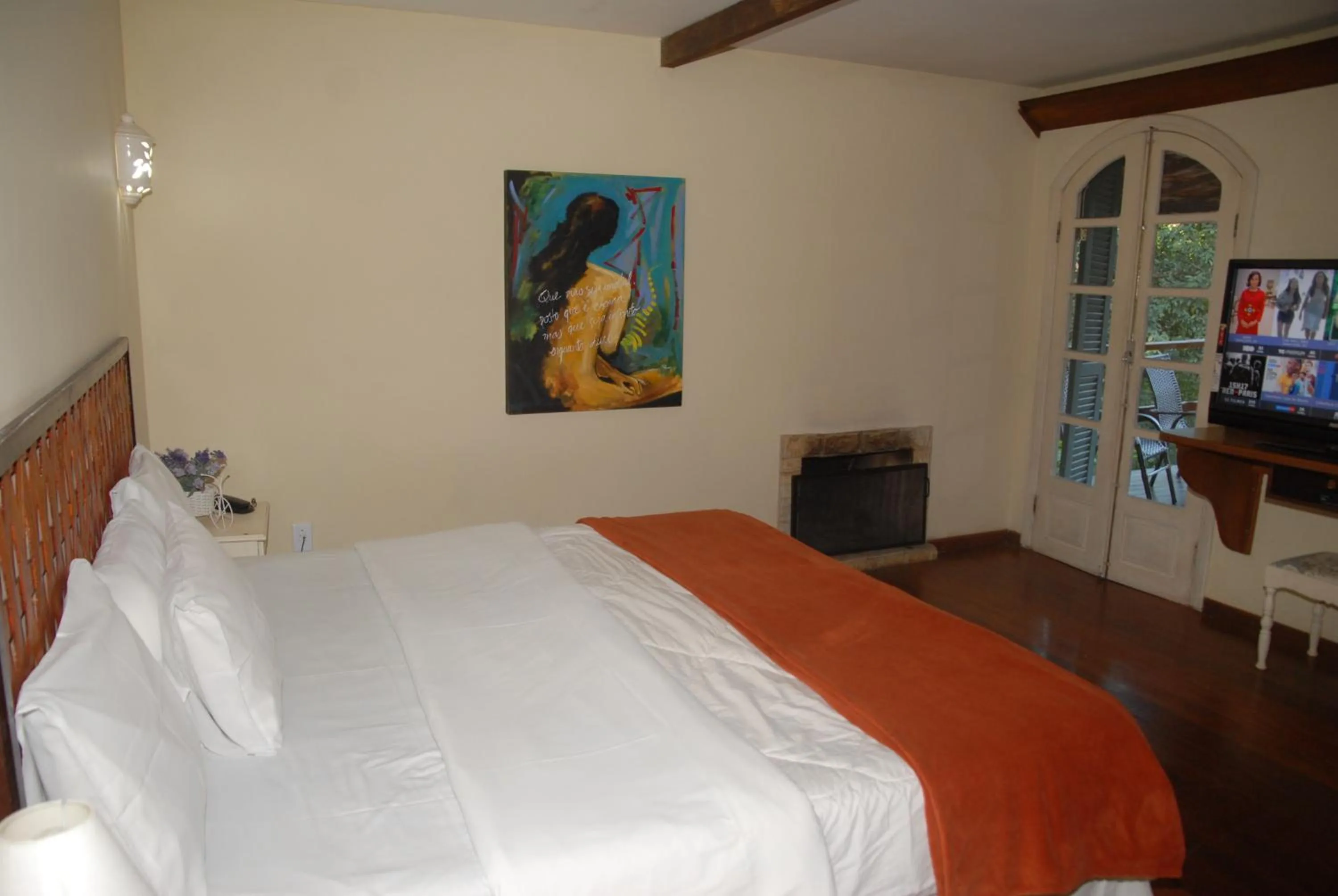 Bed in Pousada Mirante do Penedo