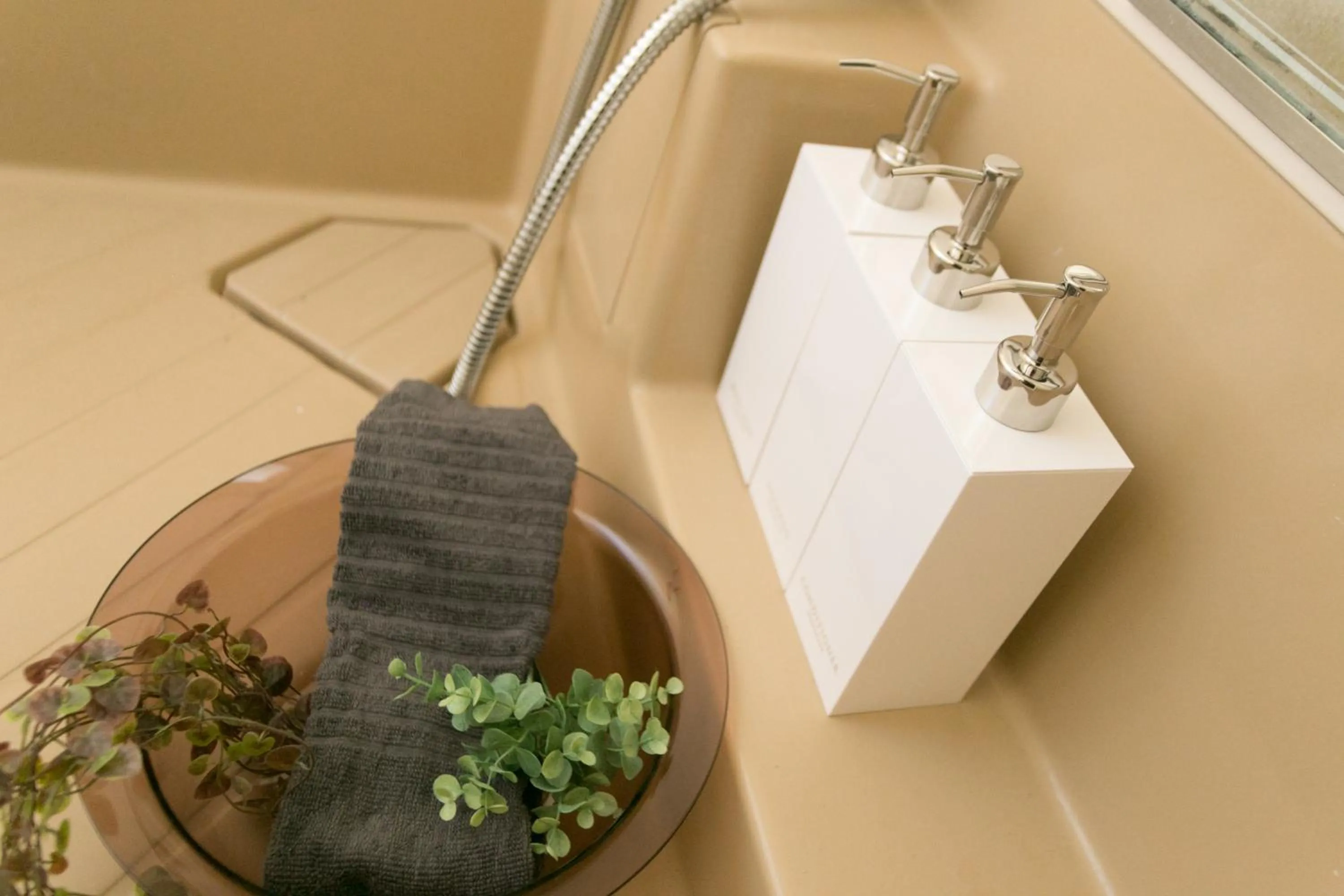 Bathroom in villa yawaragi