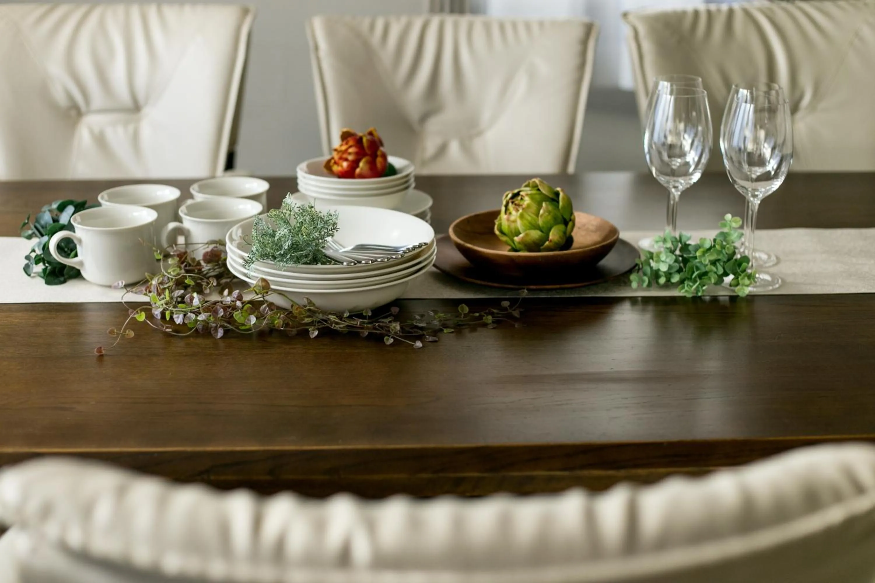 Decorative detail in villa yawaragi