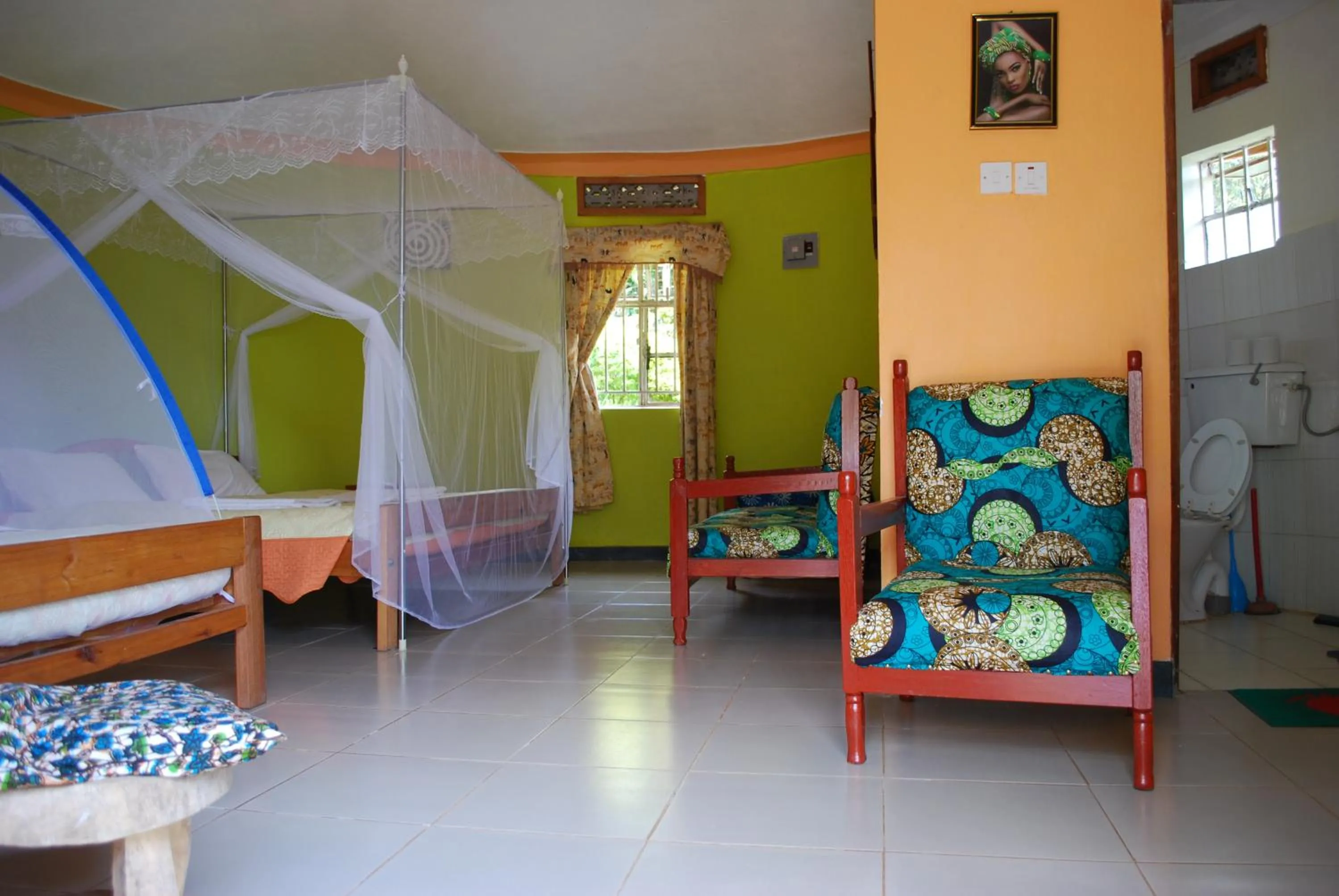 Bed in Crater Bay Cottages