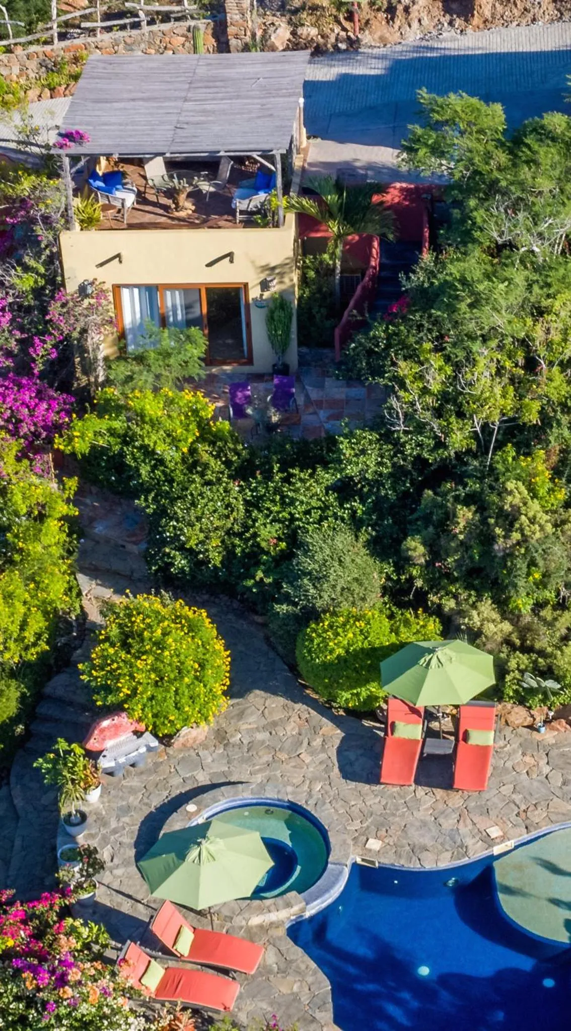 Bird's eye view in Los Colibris Casitas