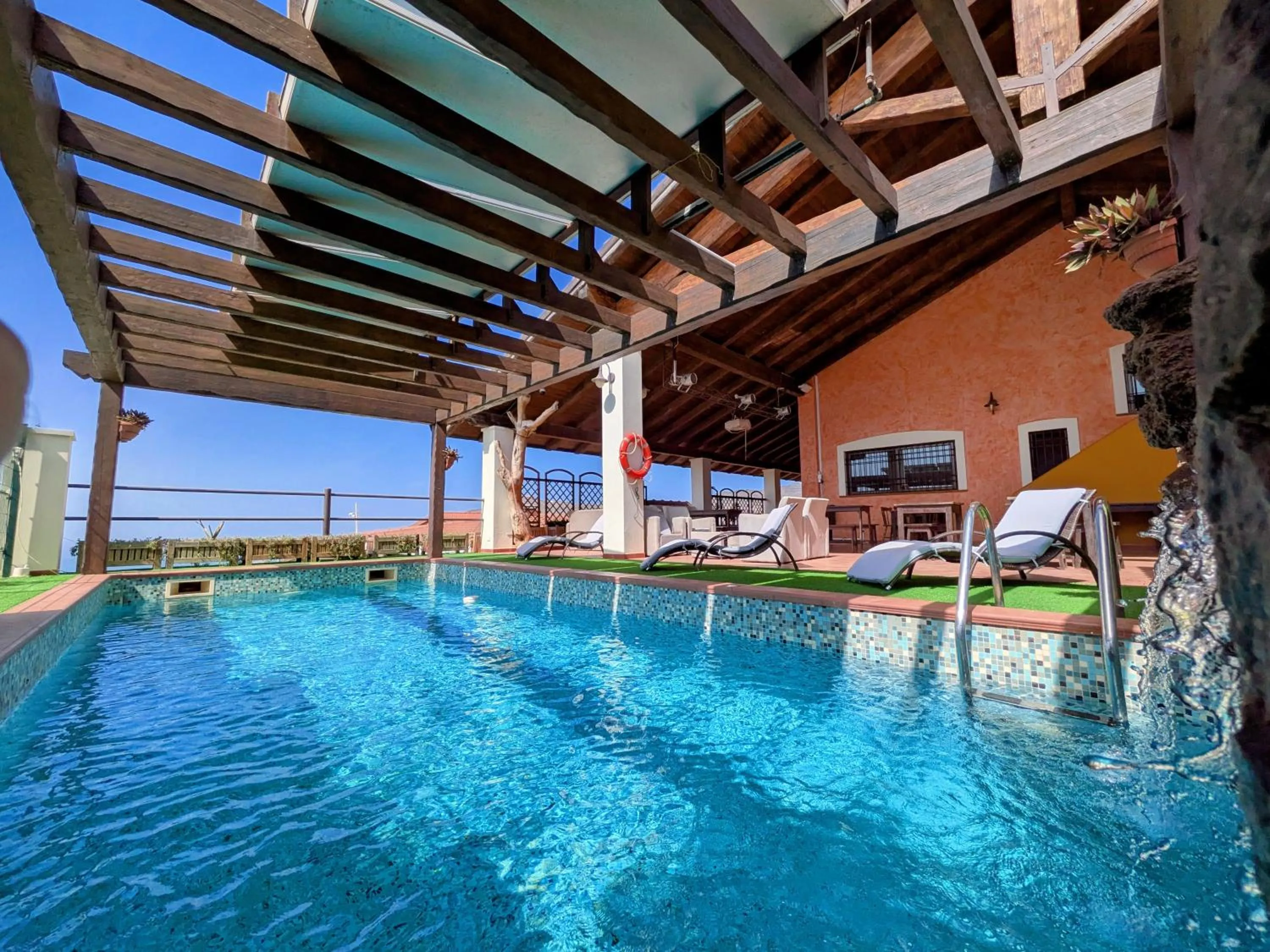 Pool view in Hotel Belvedere Mindelo, Cabo Verde