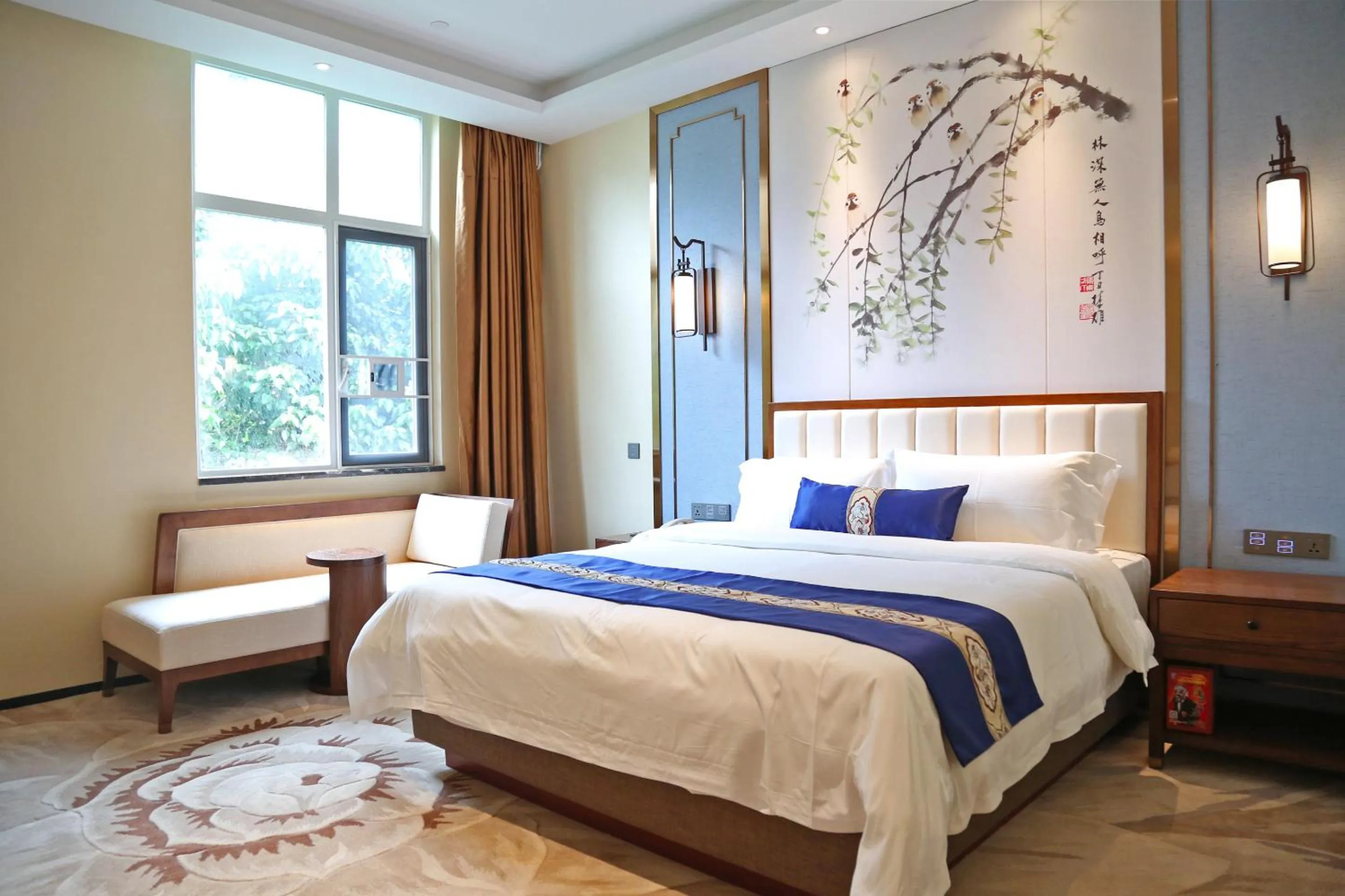 Bed in Guangdong Yingbin Hotel