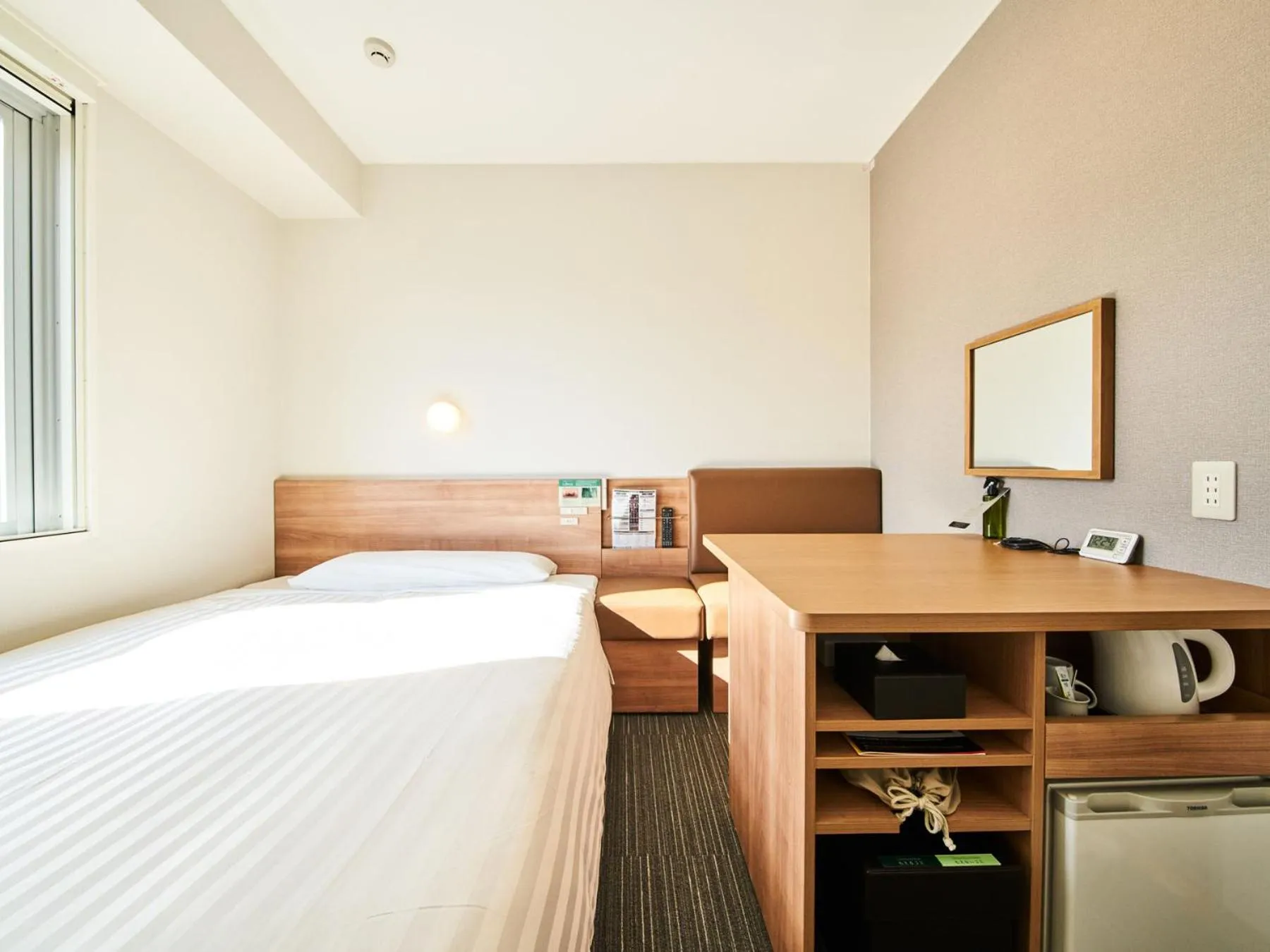 Bed in Super Hotel Mihara Ekimae