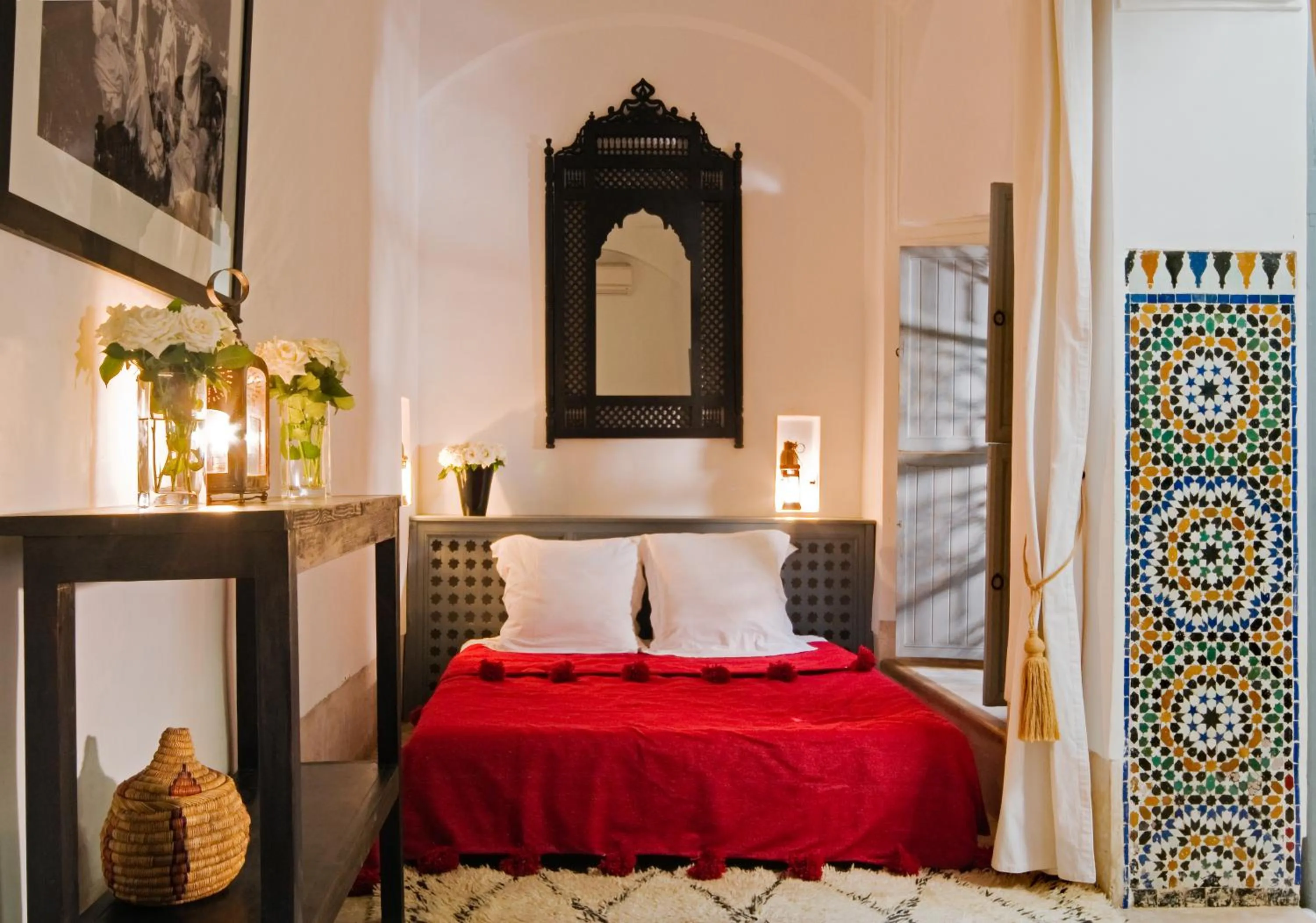 Bed in Riad Dar Hanane