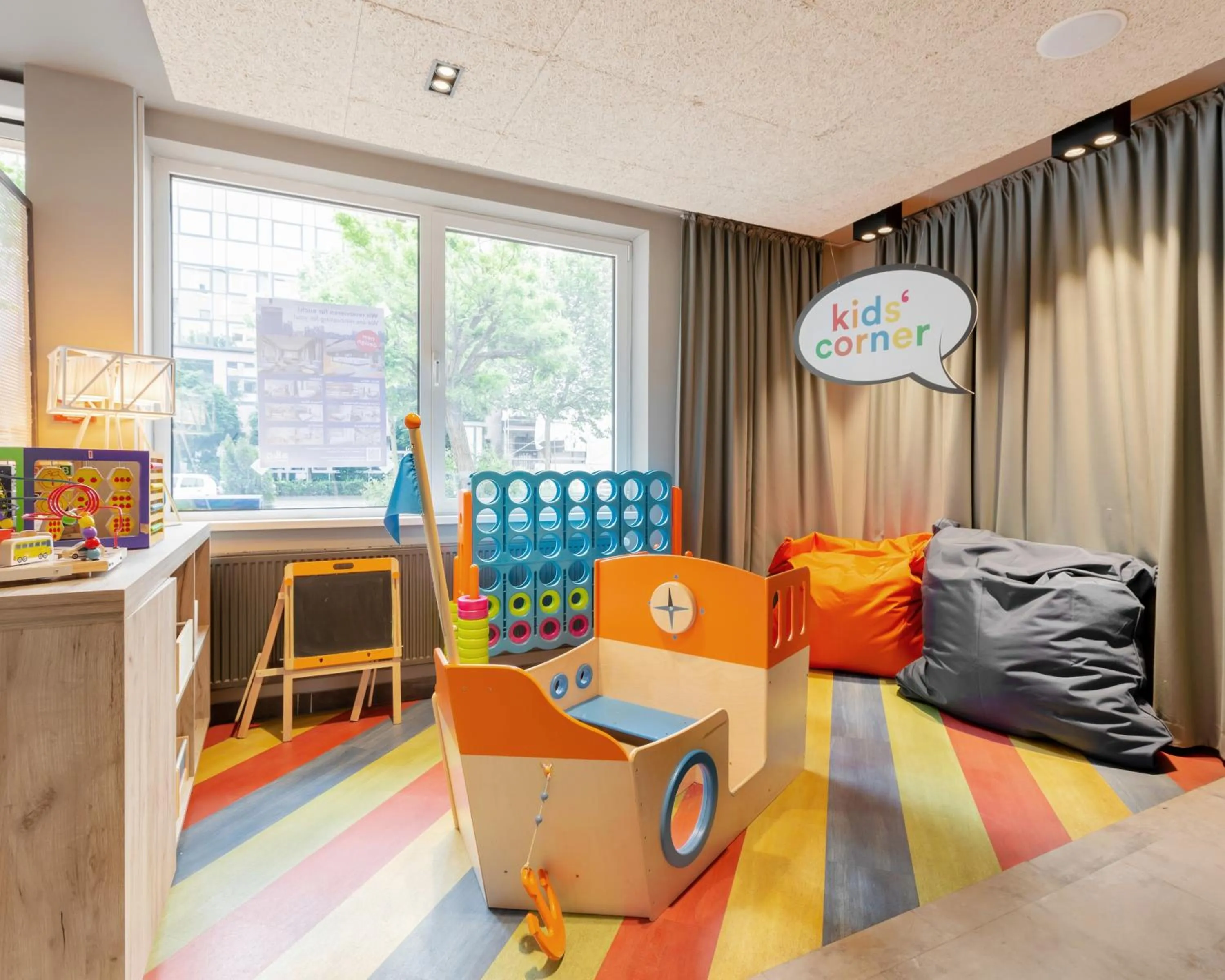 Children play ground in a&o Frankfurt Galluswarte