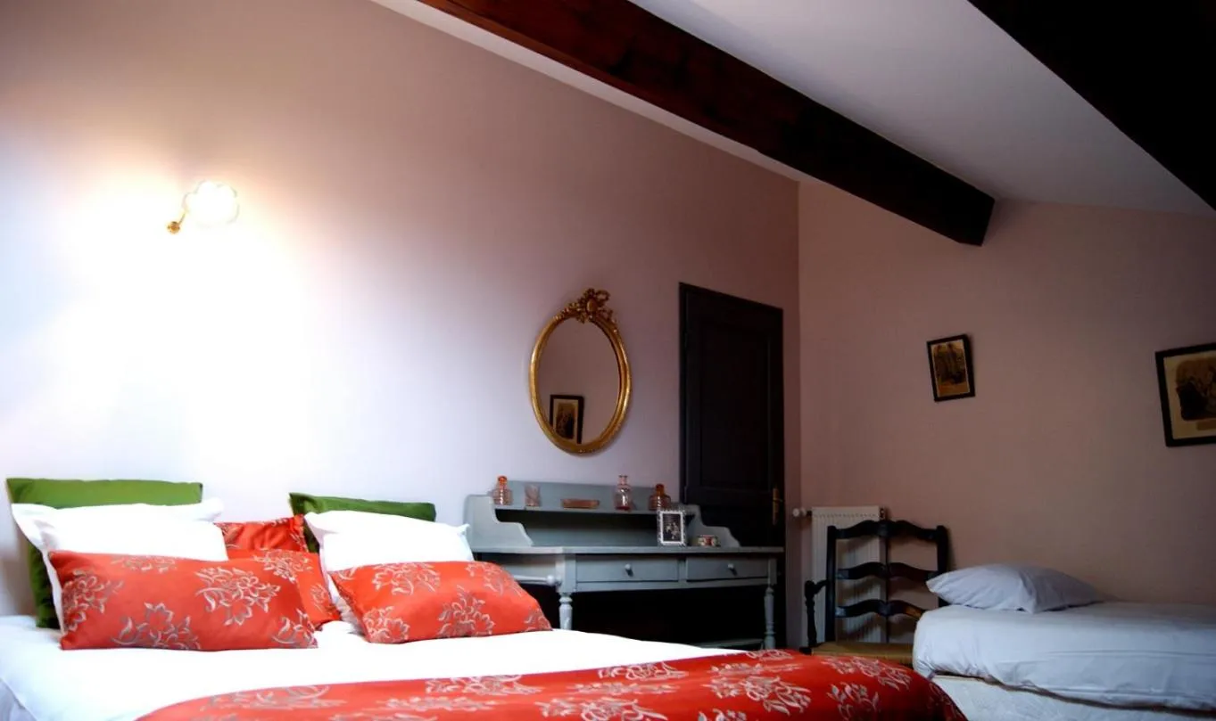 Bed in Logis Hotel - Restaurant La Marbrerie