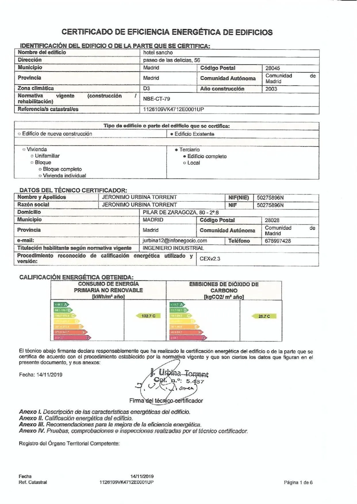 Certificate/Award in Hotel Sancho