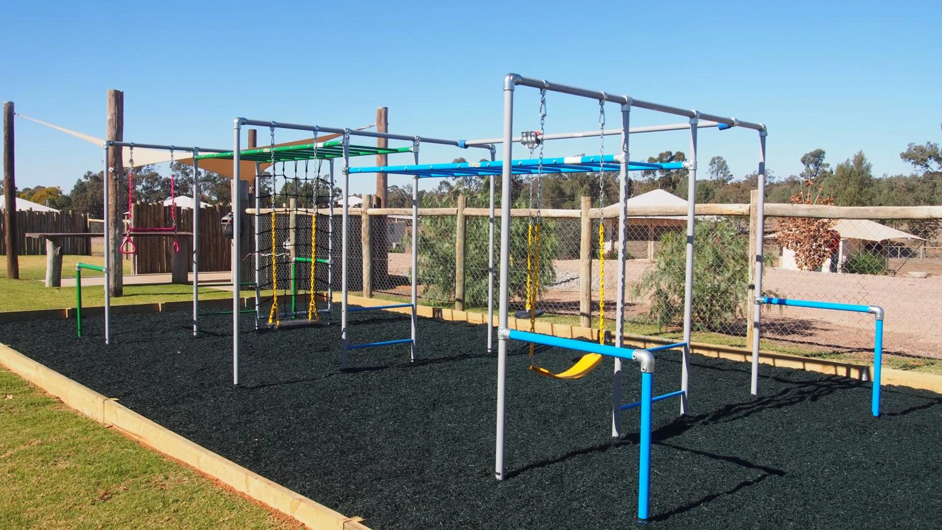 Children play ground in Dubbo Rhino Lodge