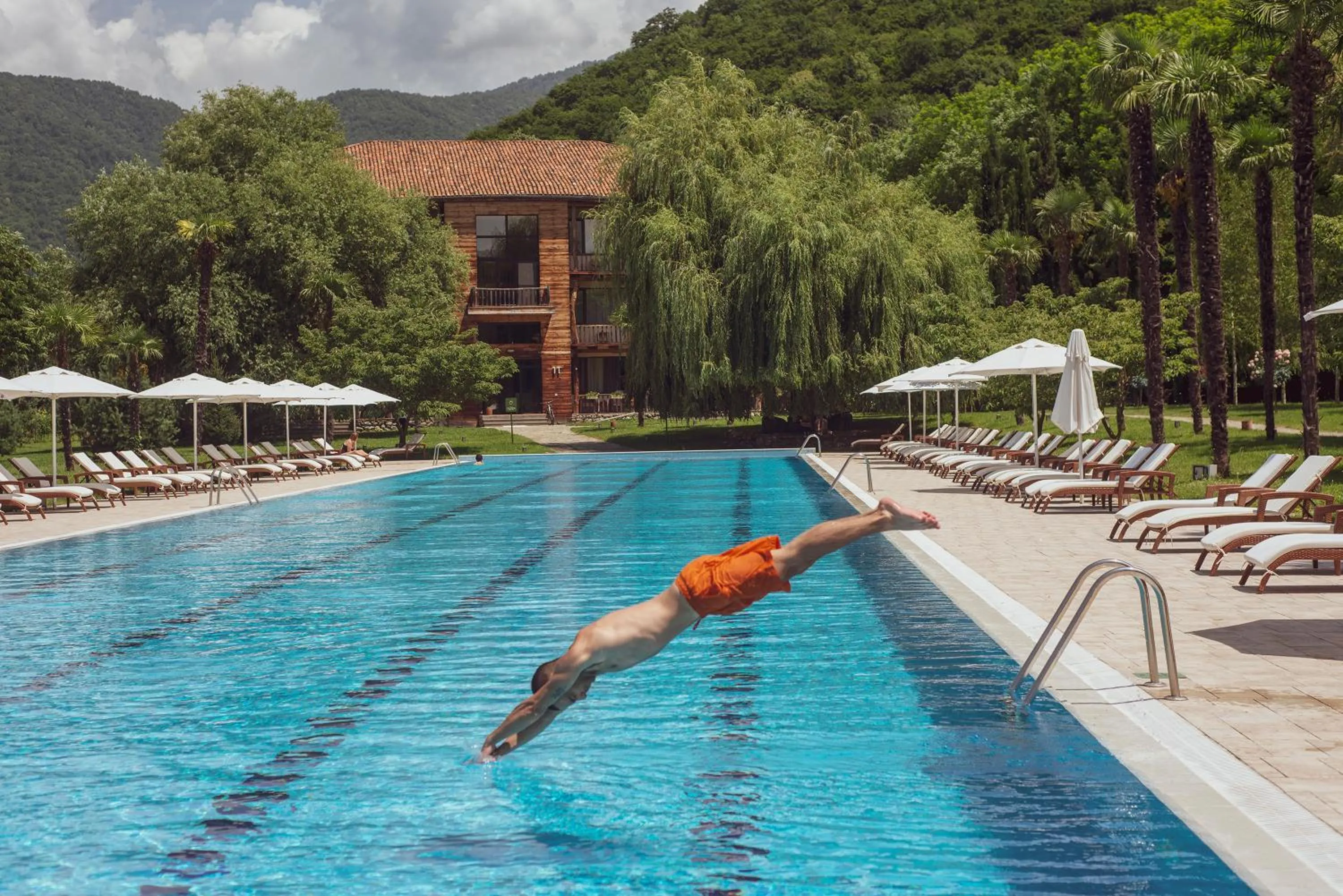 Swimming pool in Lopota Lake Resort & Spa