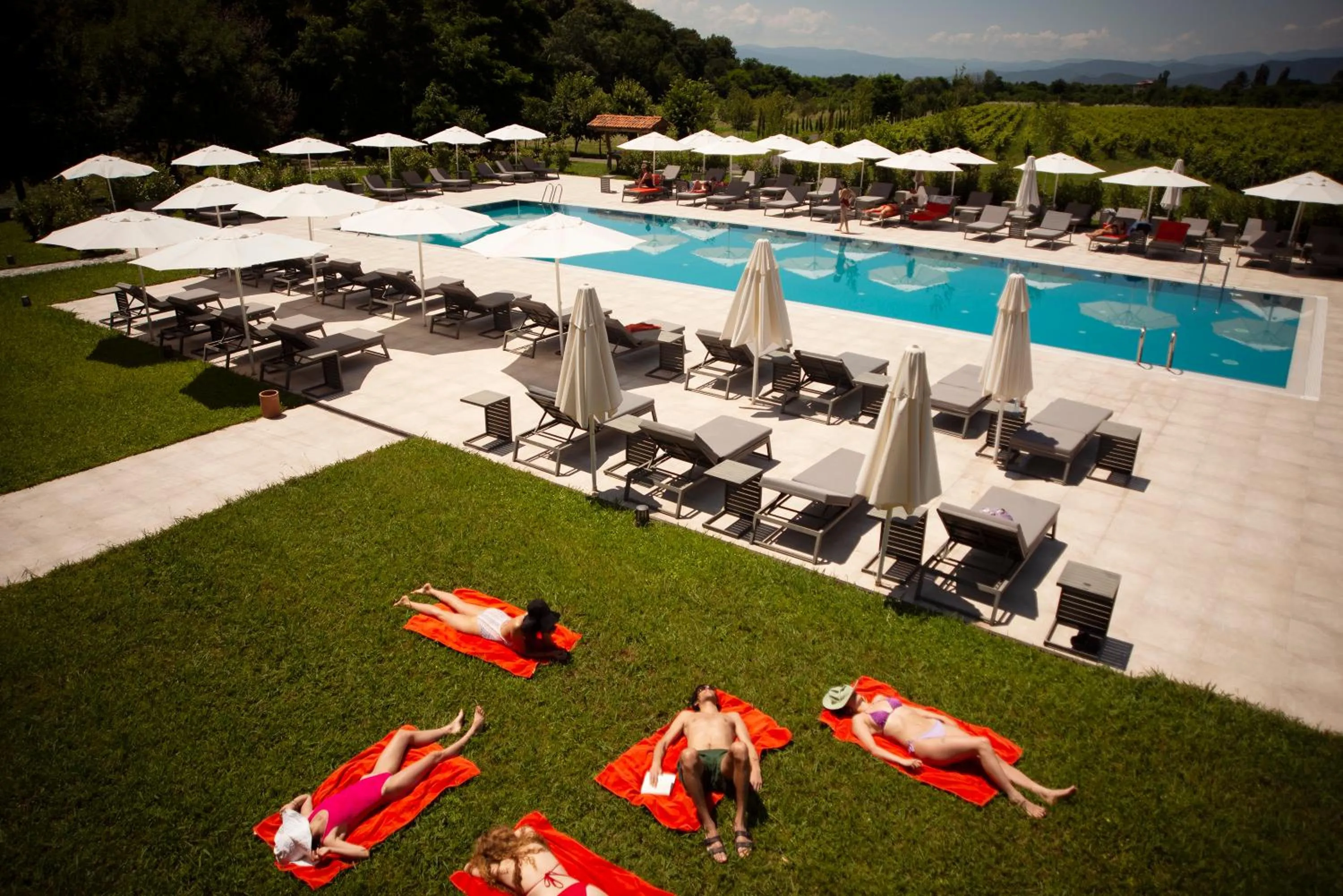 Swimming pool in Lopota Lake Resort & Spa