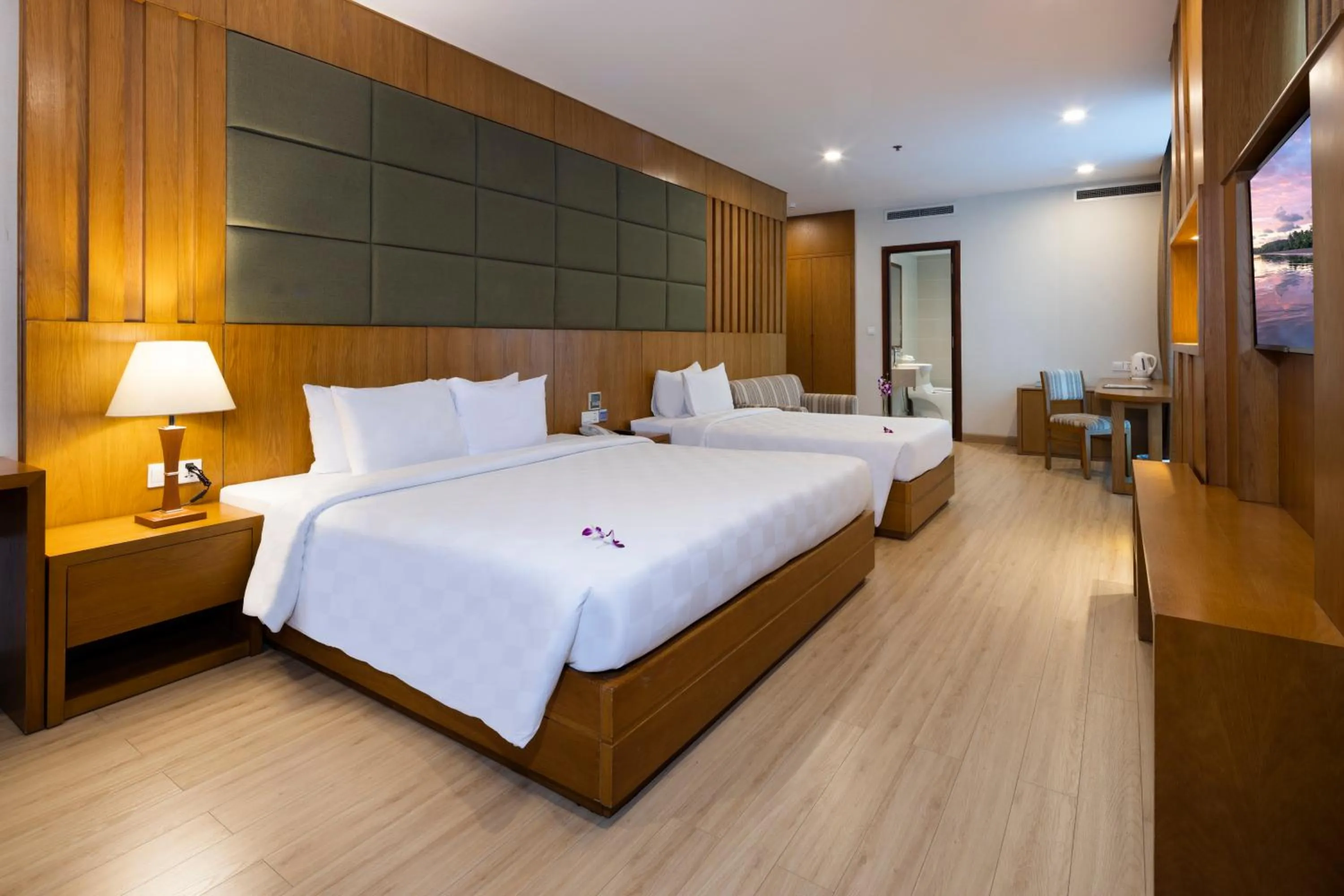 Photo of the whole room, Bed in Eden Star Saigon Hotel