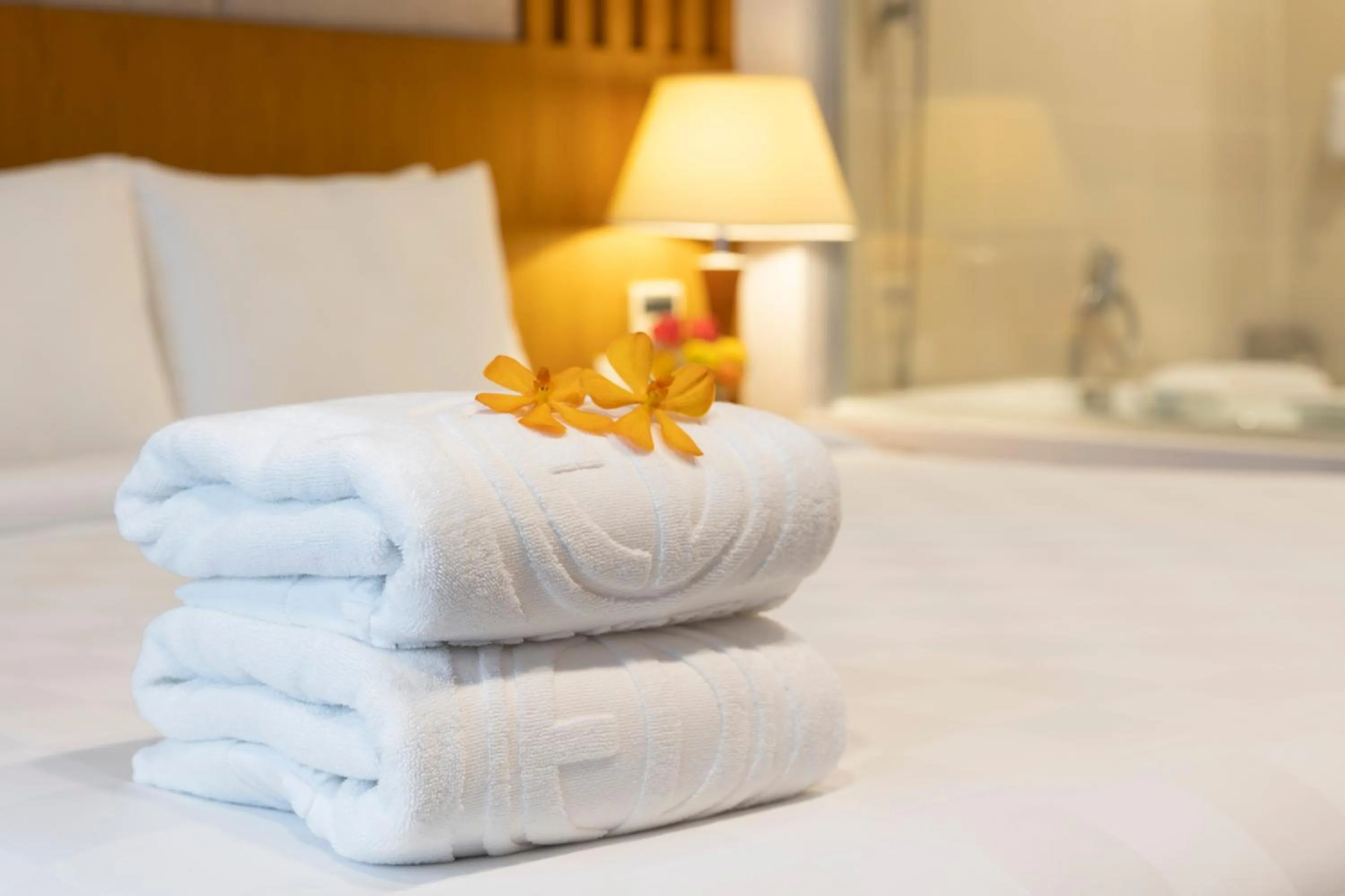 Bathroom, Bed in Eden Star Saigon Hotel