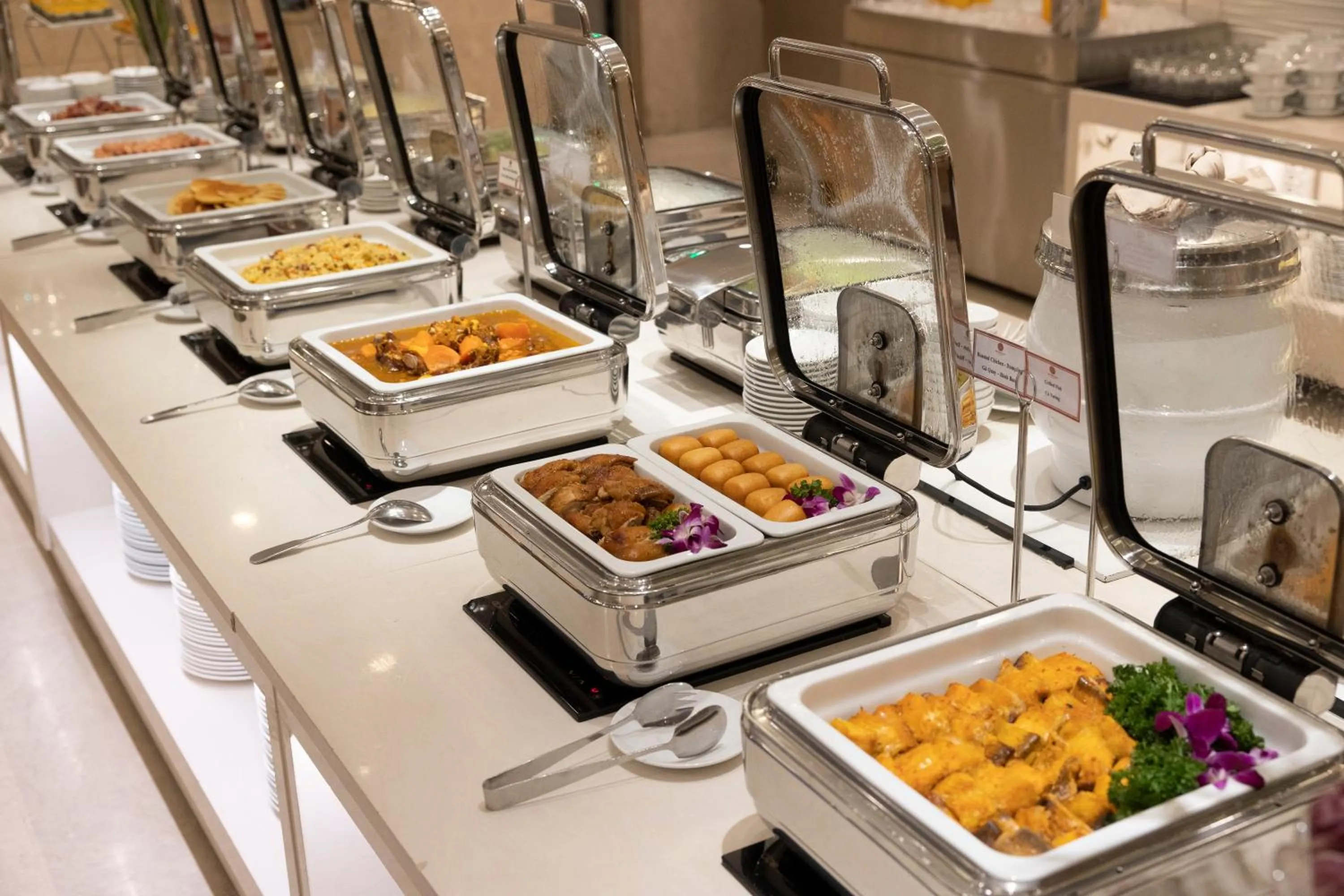 Buffet breakfast in Eden Star Saigon Hotel