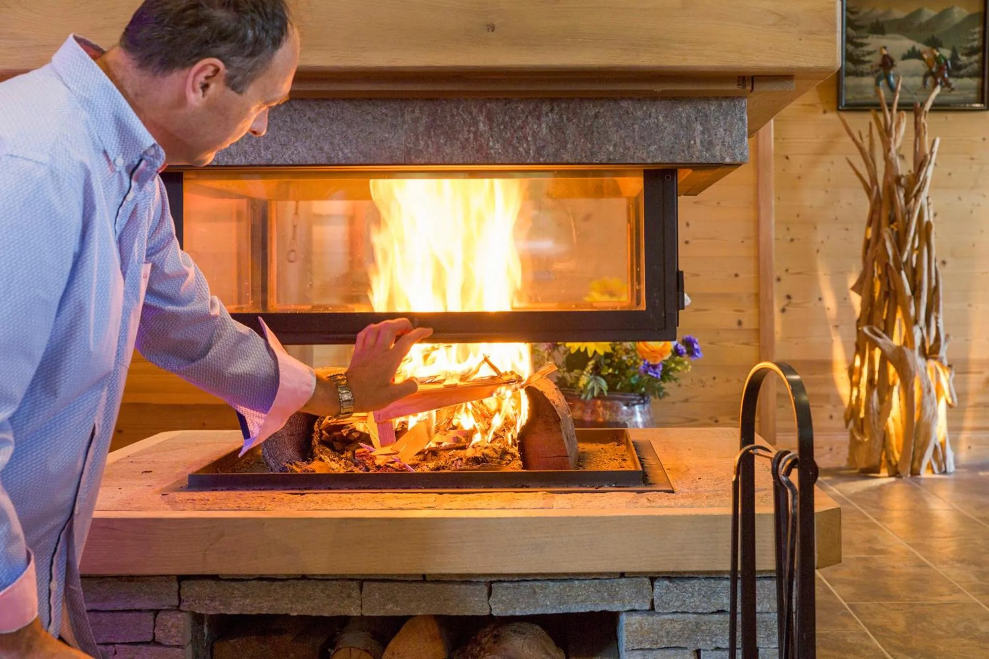 Living room in Chalet-Hôtel Le Beausoleil, The Originals Relais