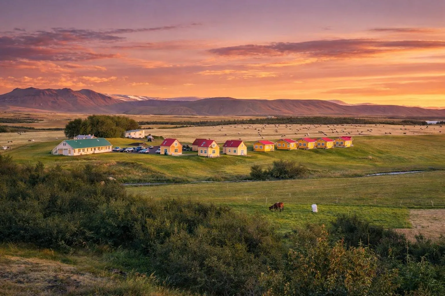 Natural landscape in Hótel Lækur