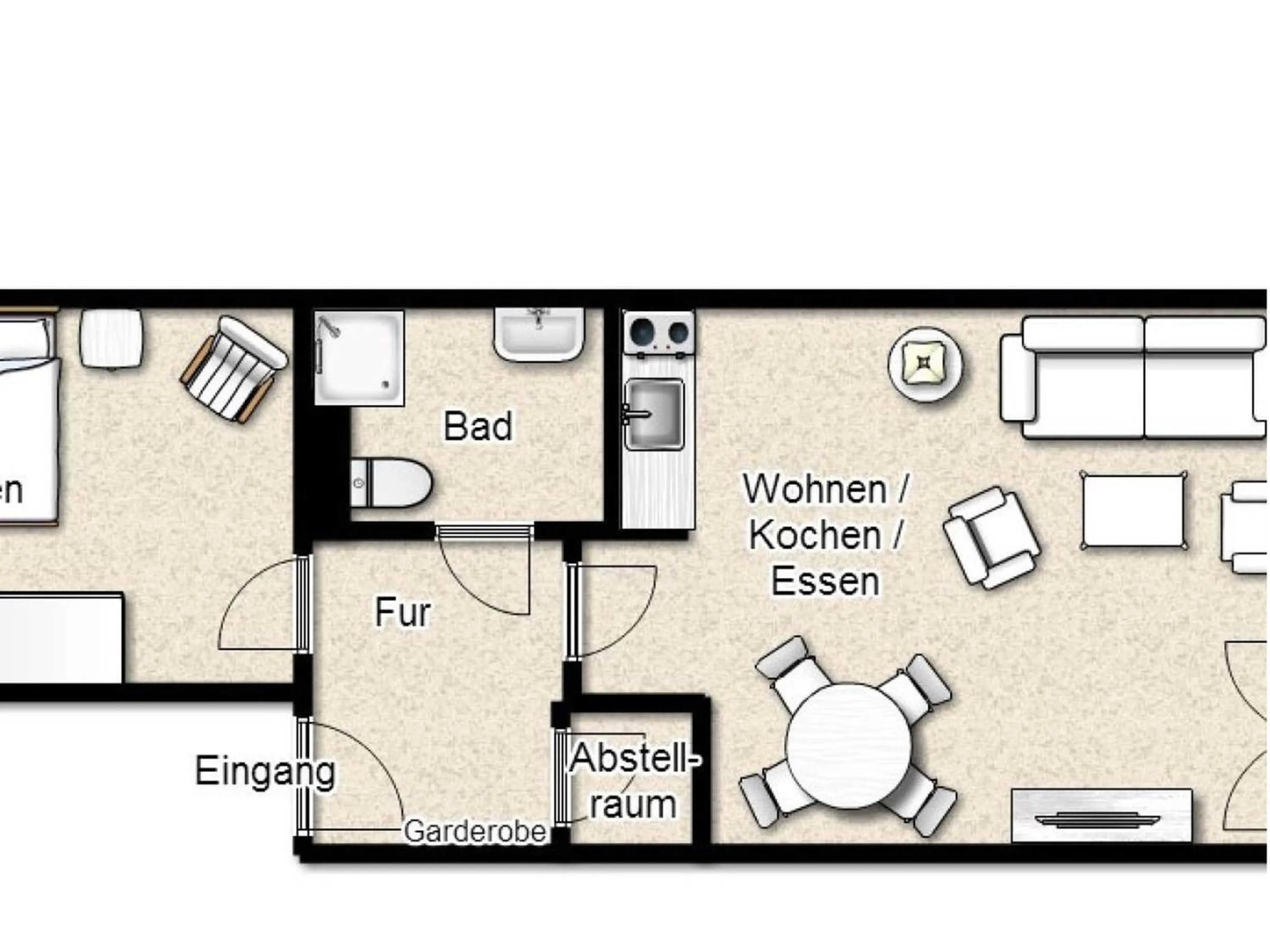 Floor plan in Wohnpark Stadt Hamburg in Binz - WG 57