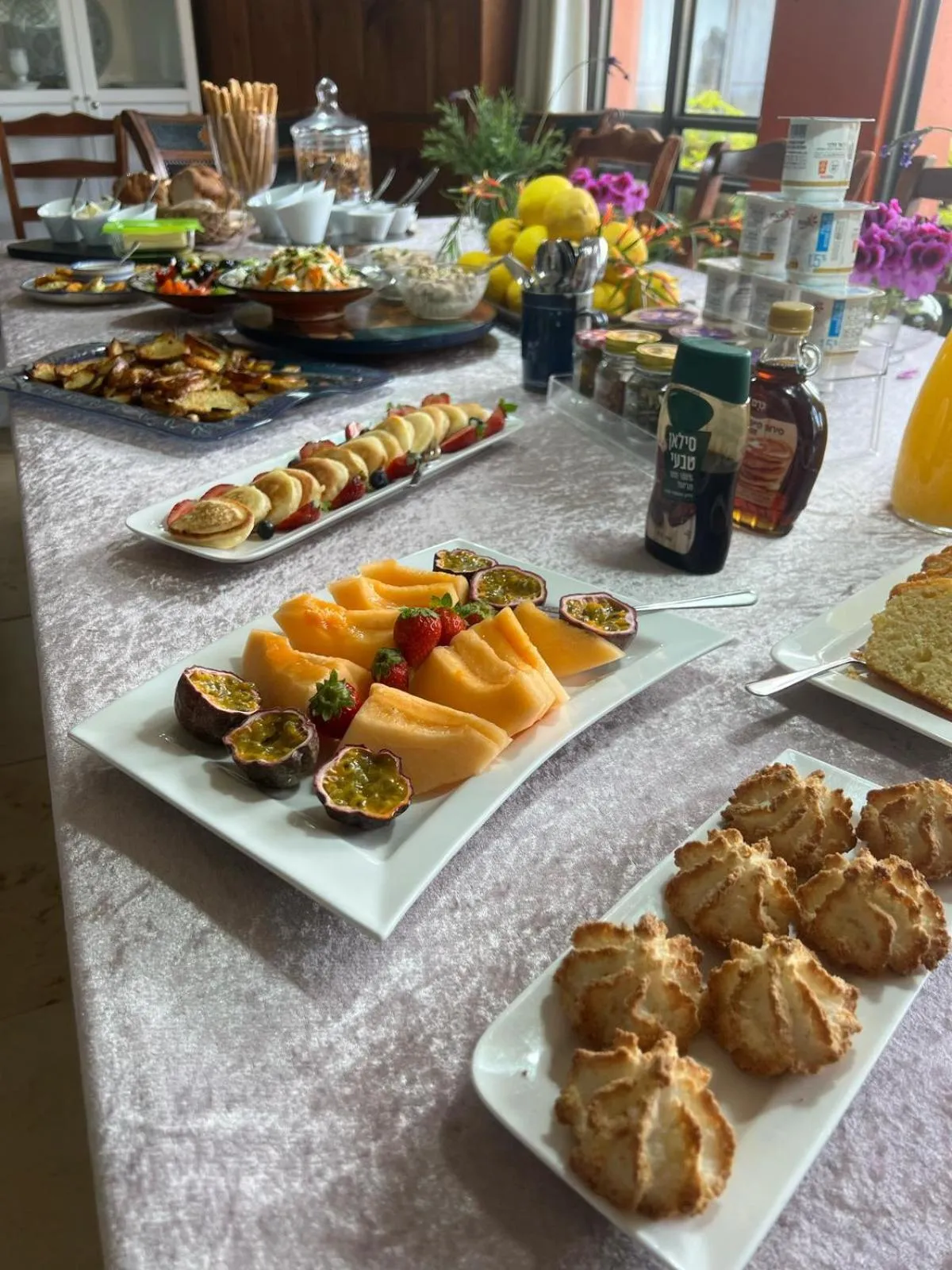 Breakfast in Artists' Colony Inn Zefat