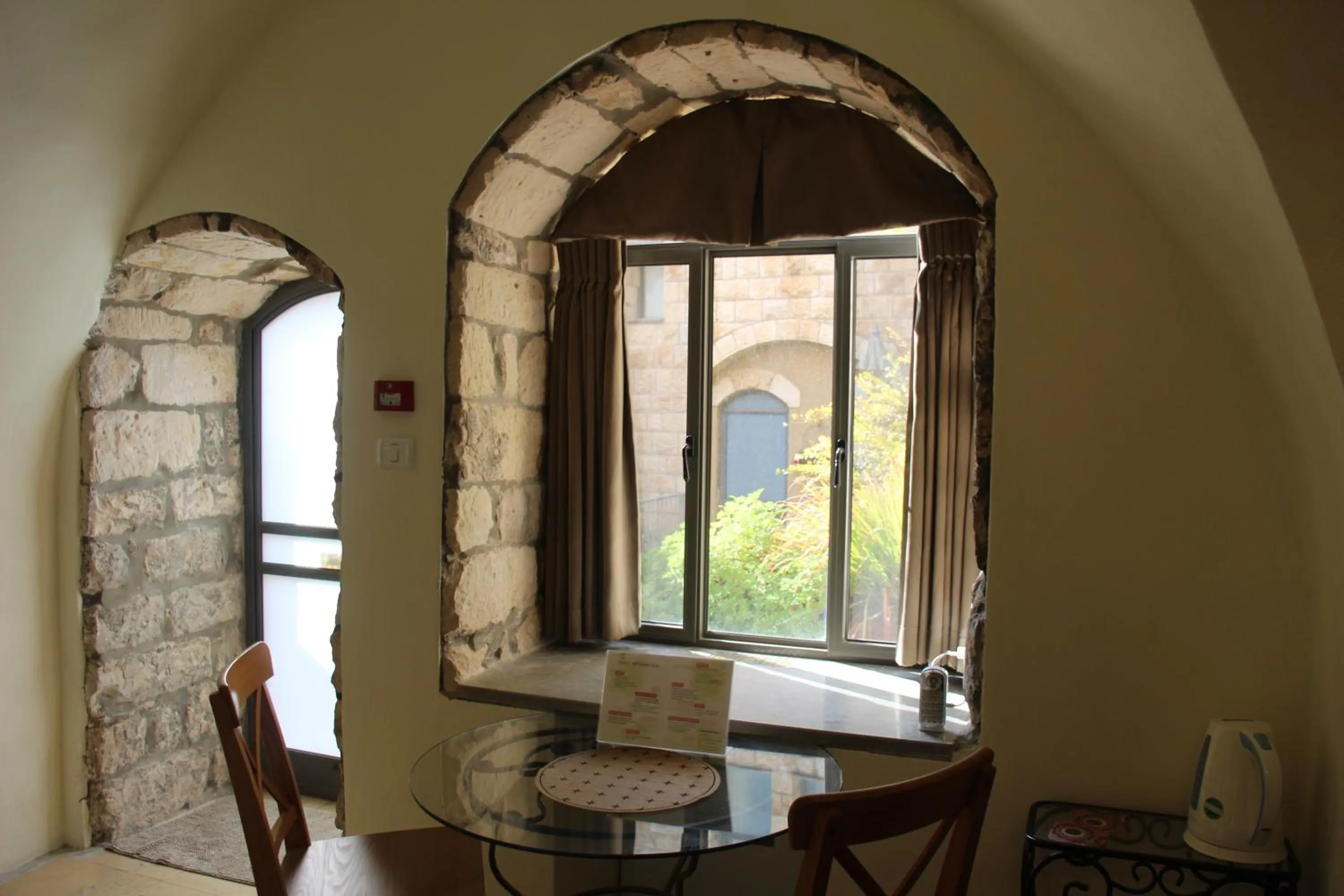 Seating area in Artists' Colony Inn Zefat