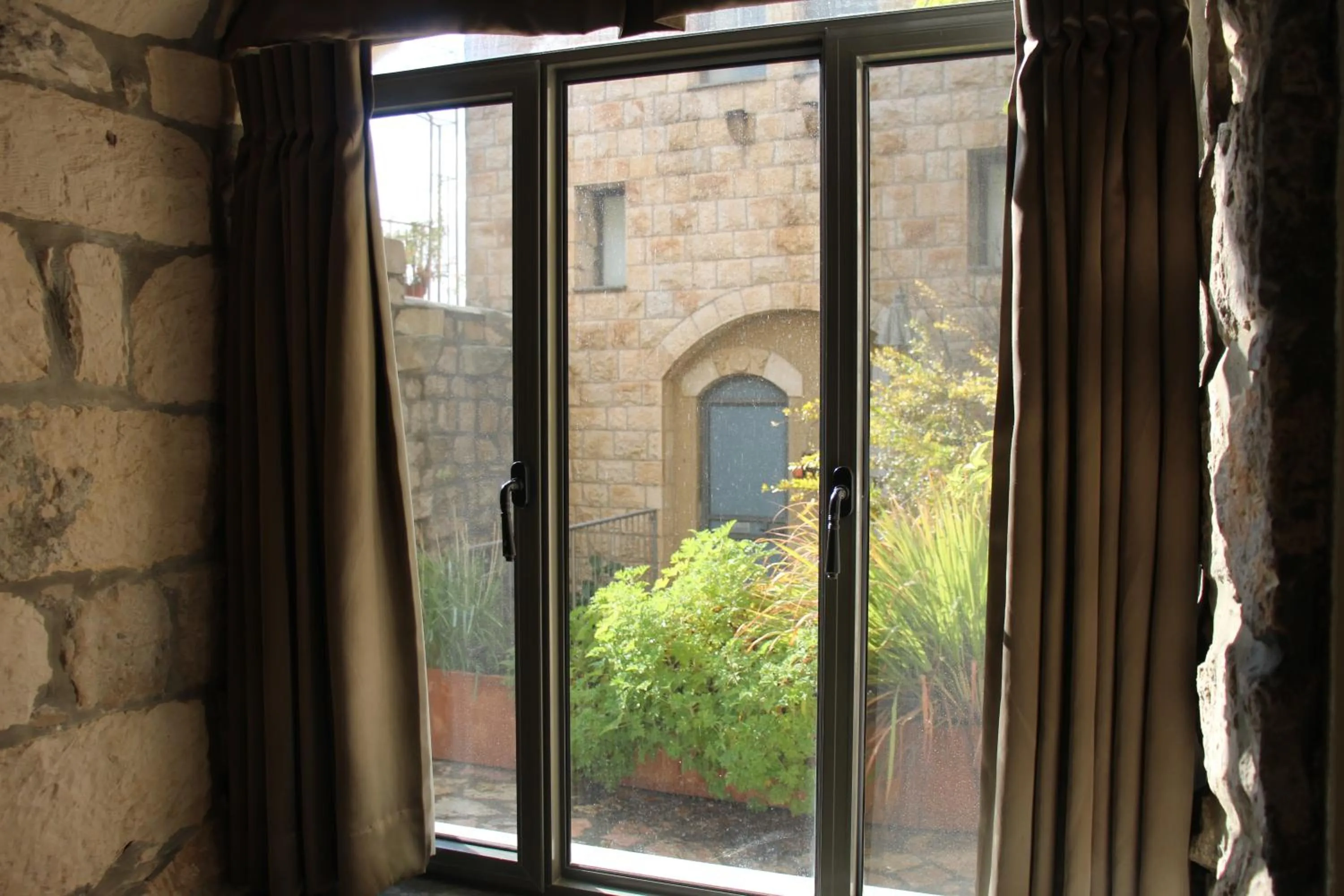 Garden view in Artists' Colony Inn Zefat