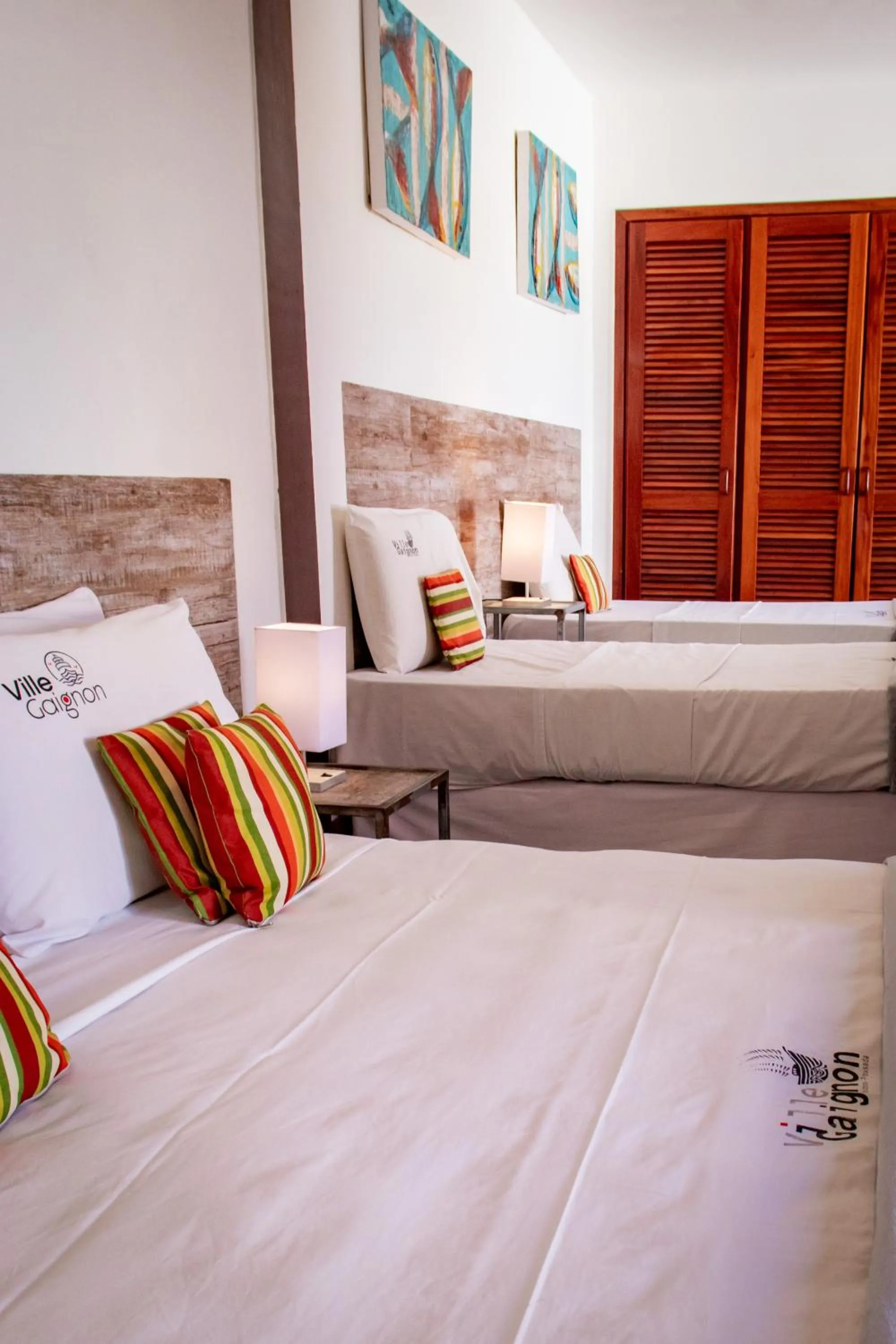 Bed in Pousada Villegaignon