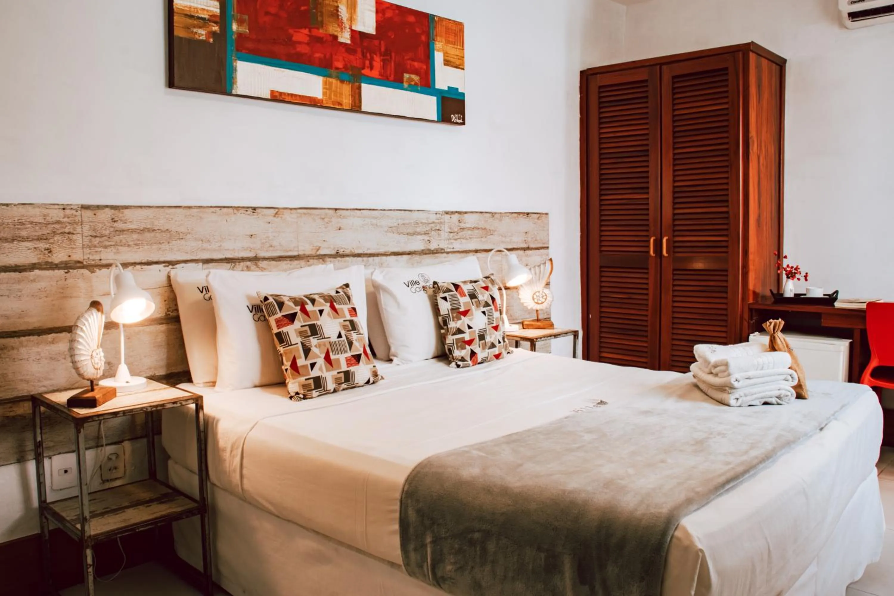 Bed in Pousada Villegaignon