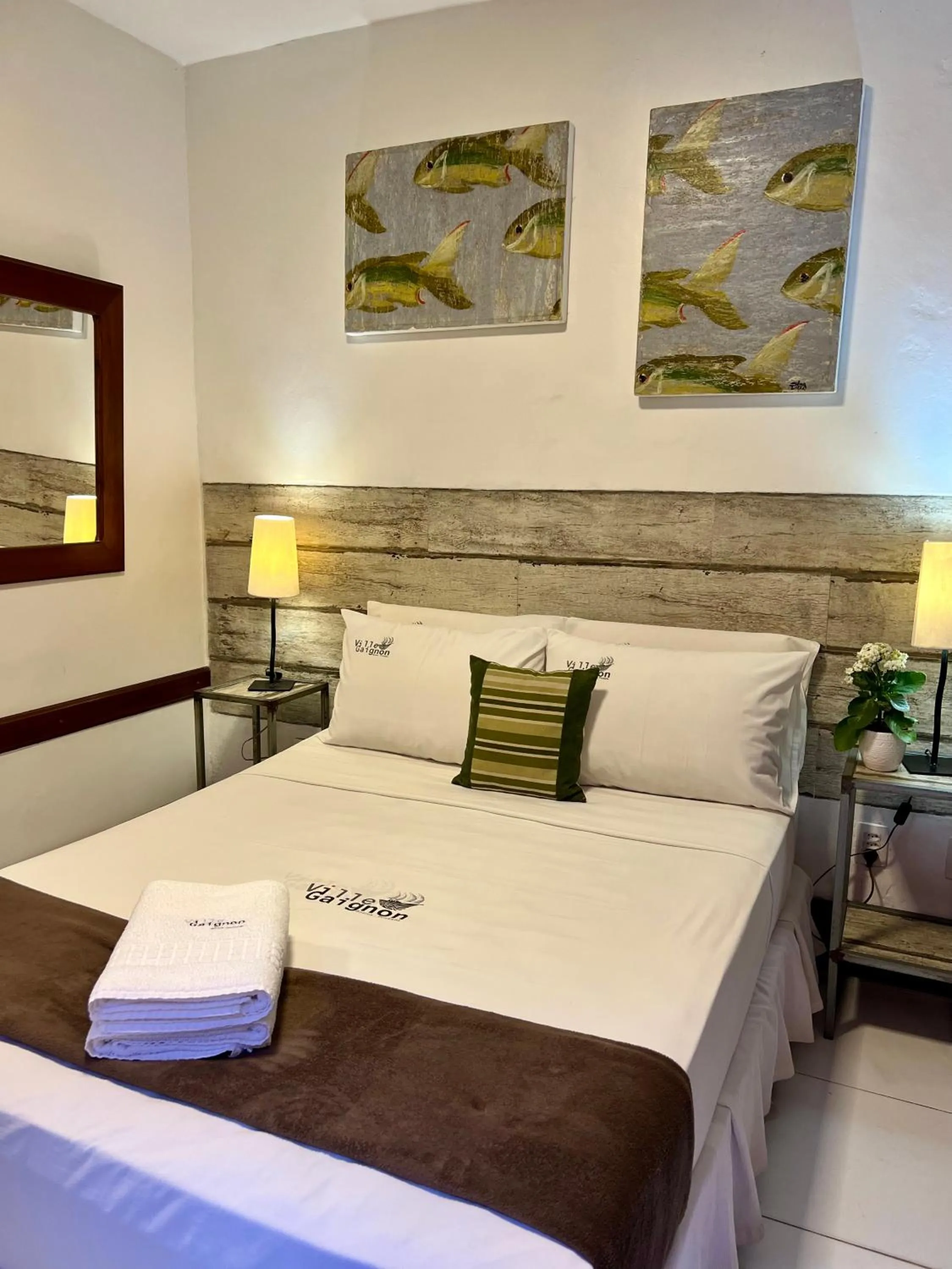 Bed in Pousada Villegaignon