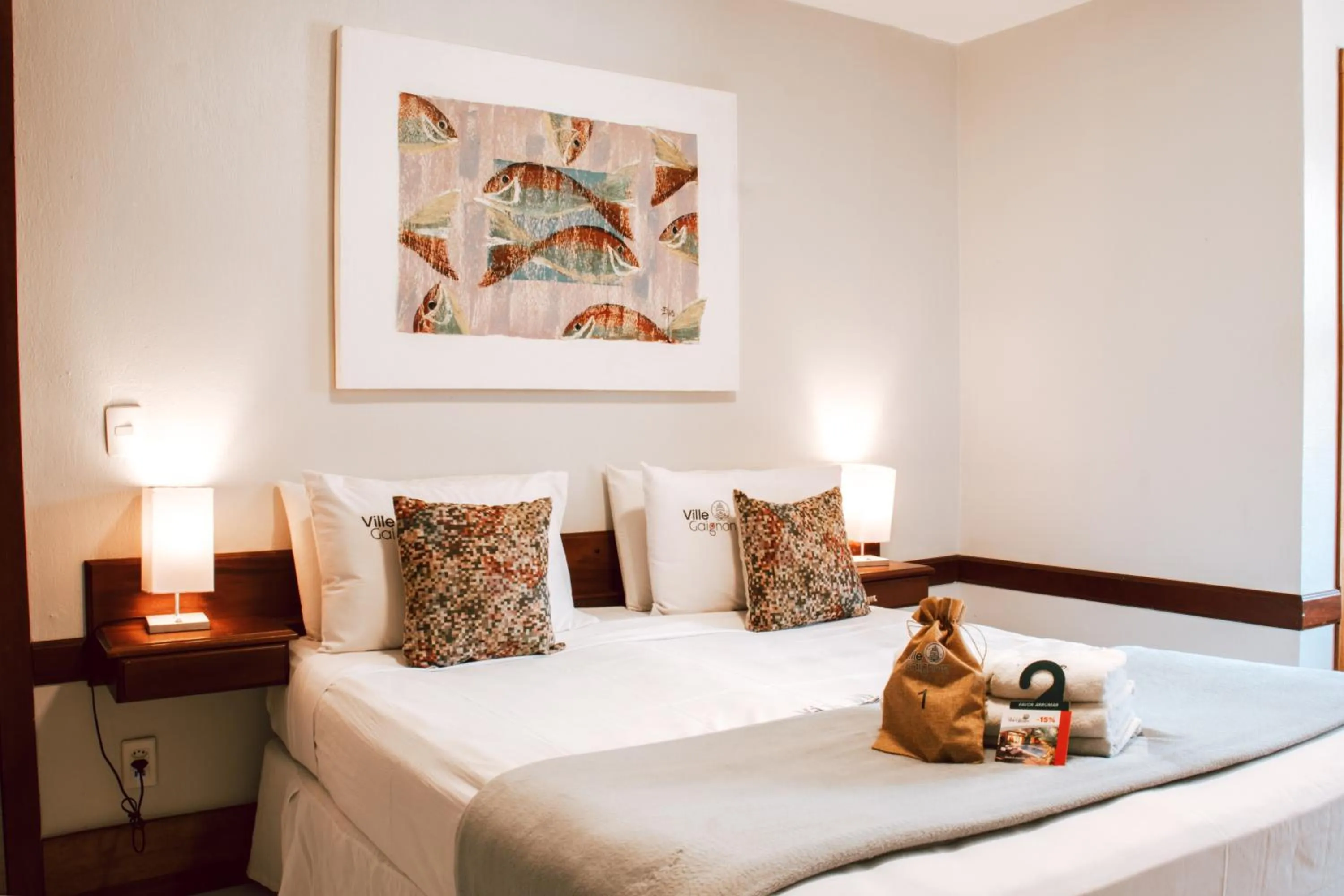 Bed in Pousada Villegaignon