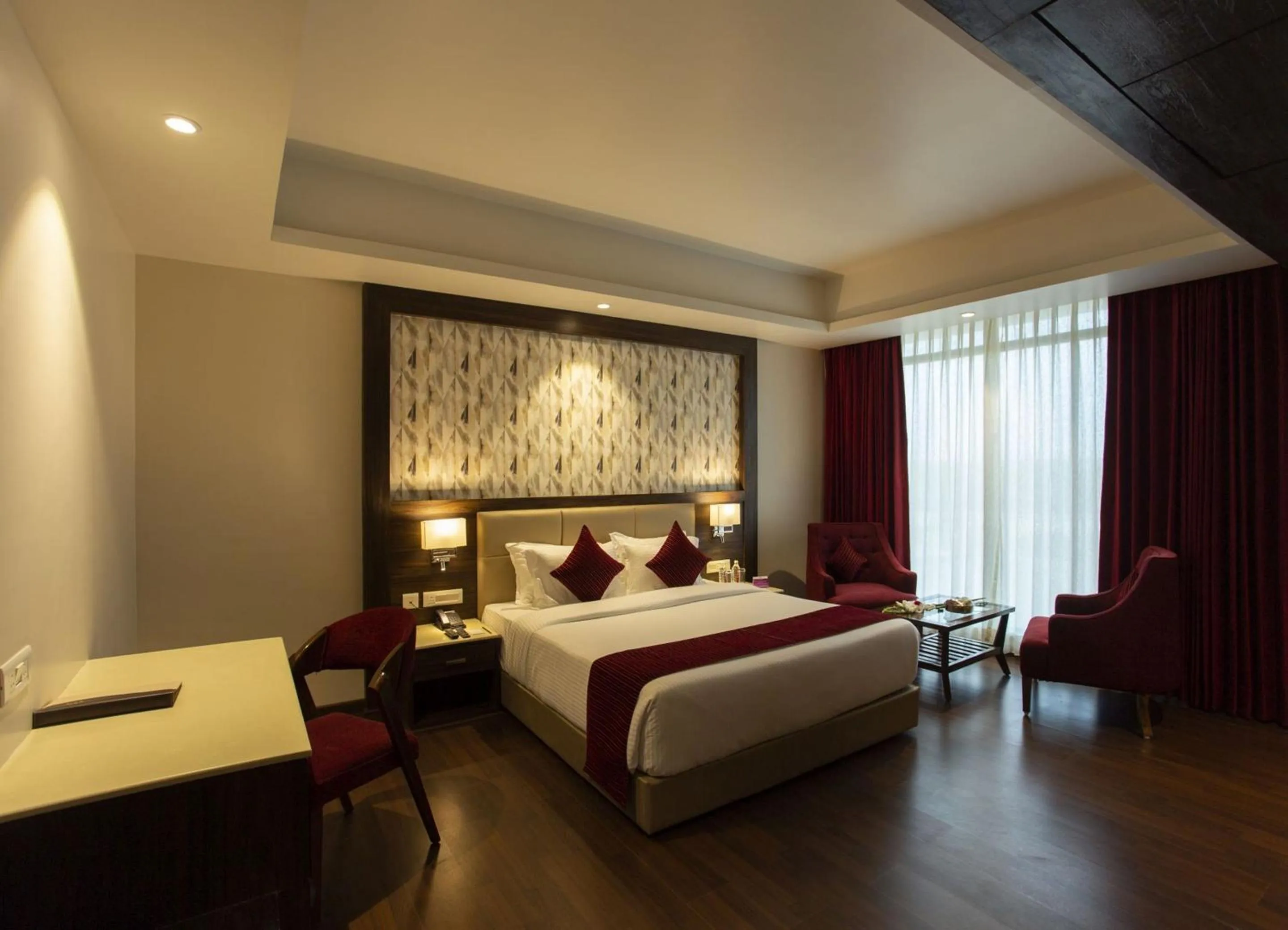 Bedroom, Bed in Sarovar Portico, Somnath