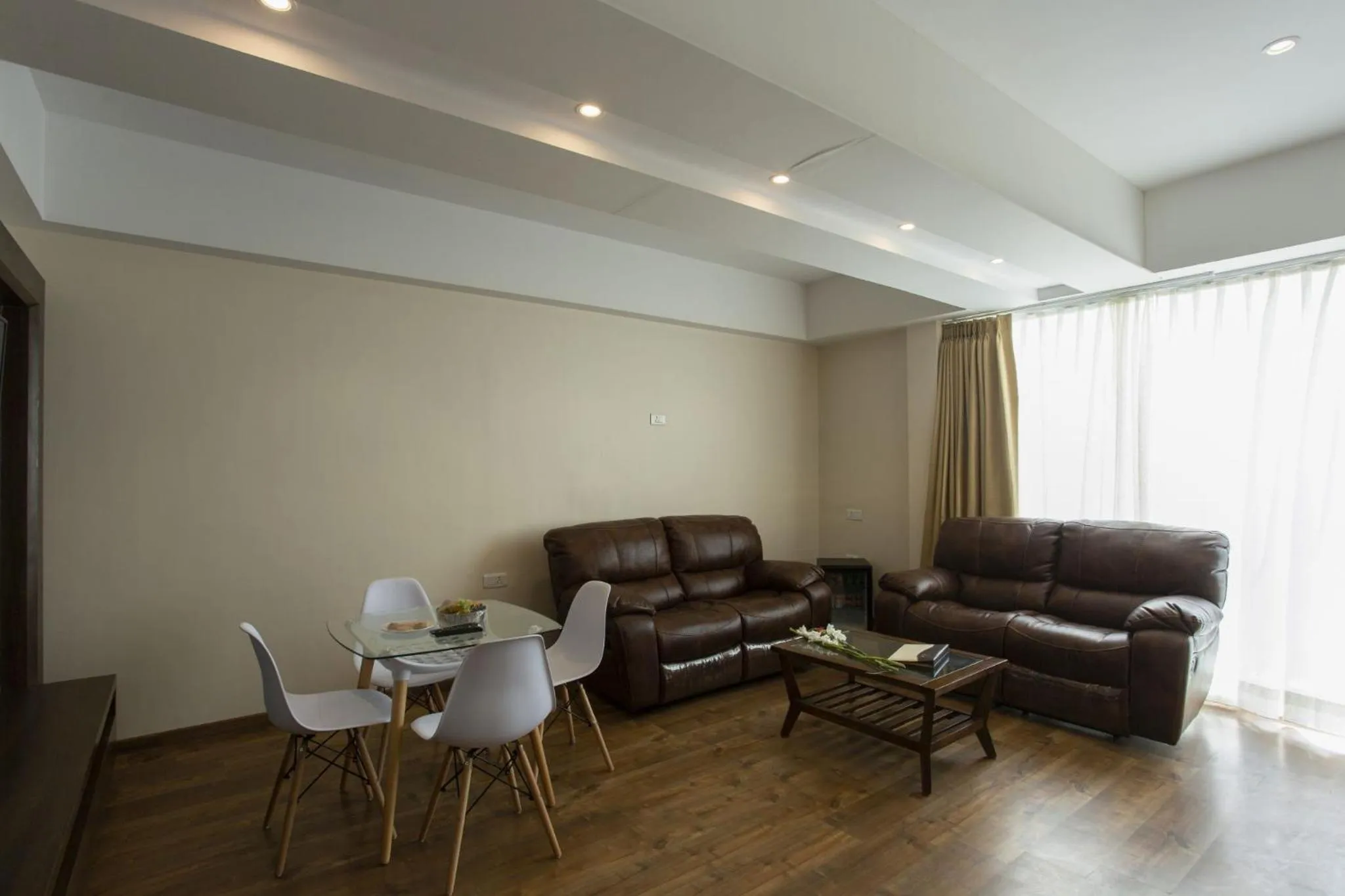 Living room in Sarovar Portico, Somnath