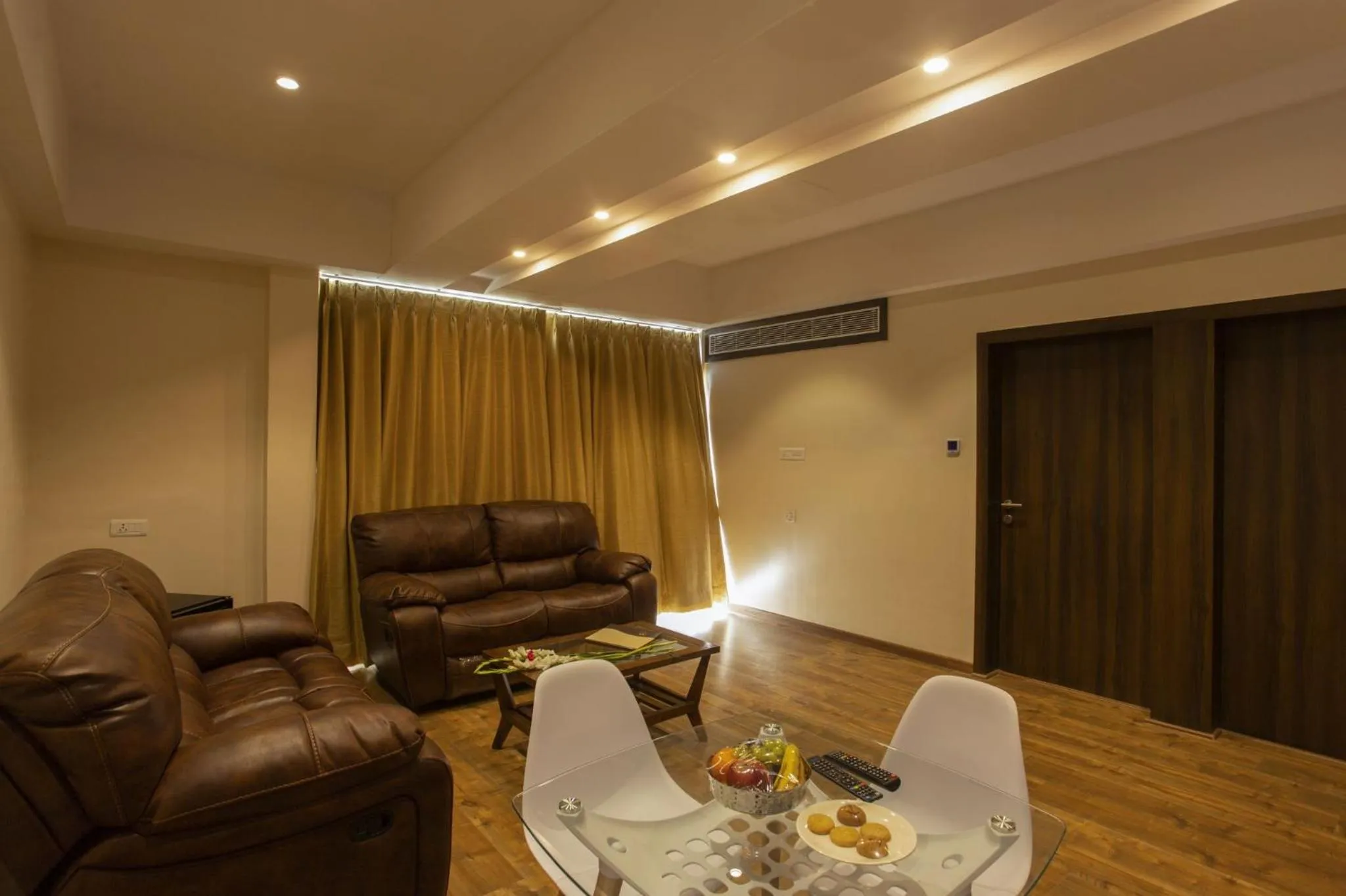 Living room in Sarovar Portico, Somnath