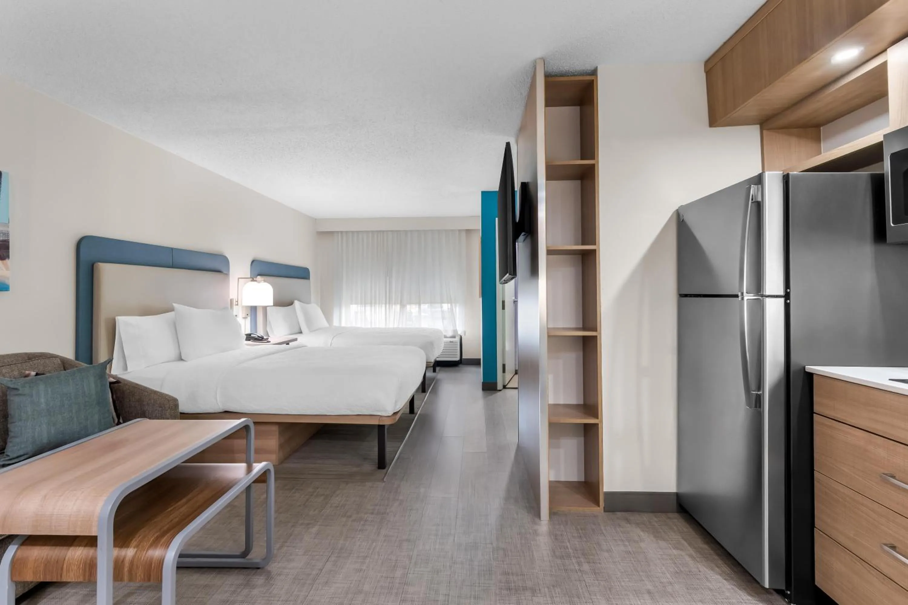 Kitchen or kitchenette, Bed in Homewood Suites by Hilton Oklahoma City Airport