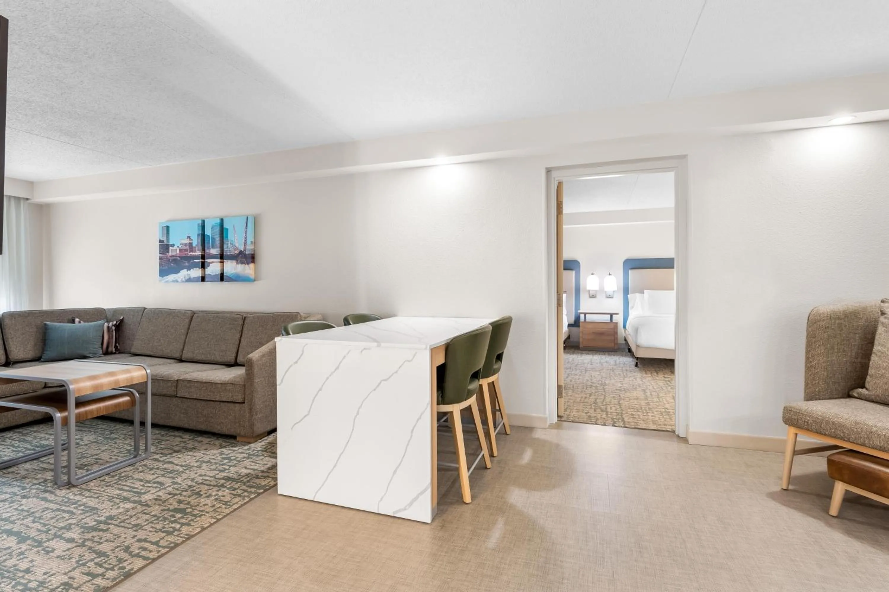 Living room in Homewood Suites by Hilton Oklahoma City Airport