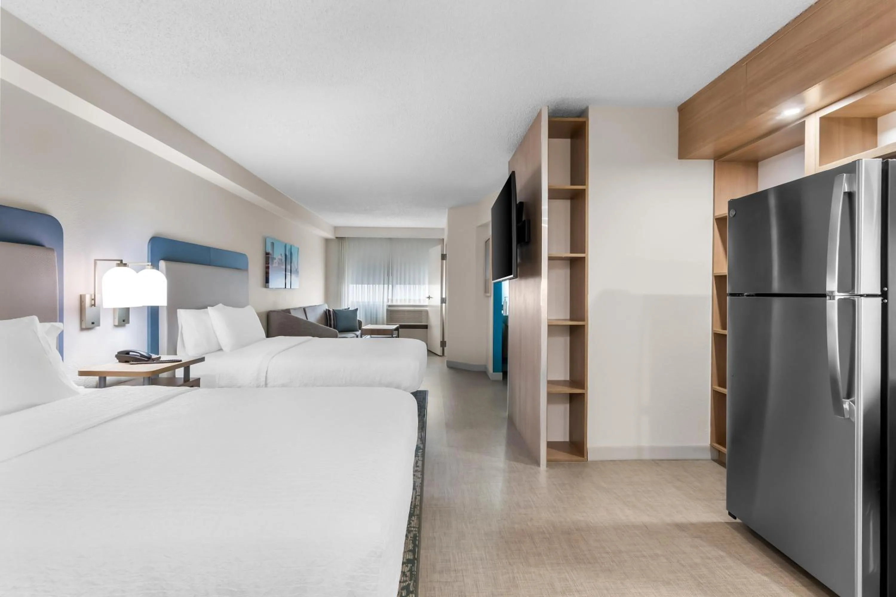 Bed in Homewood Suites by Hilton Oklahoma City Airport