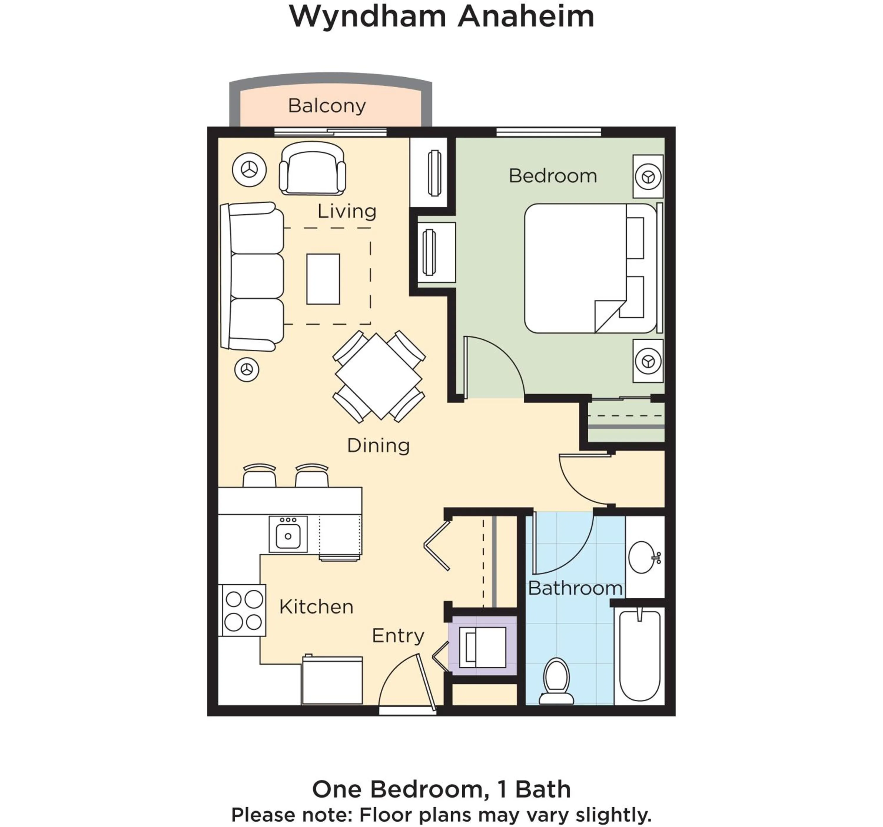 Floor plan in WorldMark Anaheim