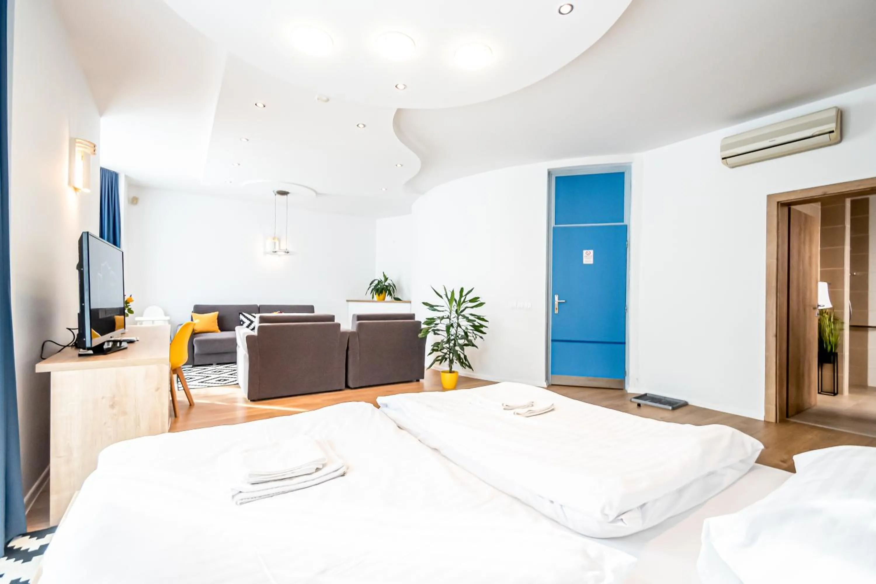 Bed in Hotel Squash Dependance