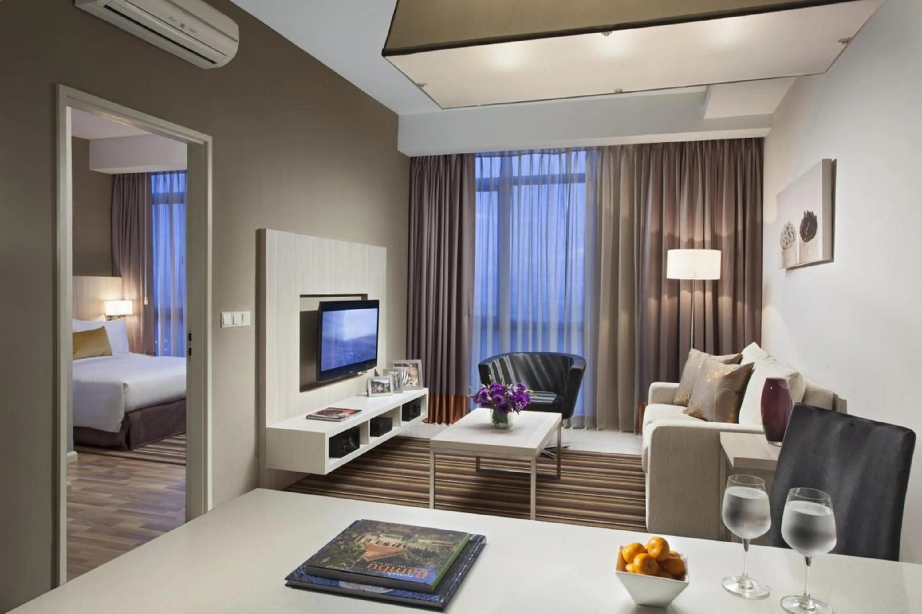 Living room, Bed in Citadines Uplands Kuching