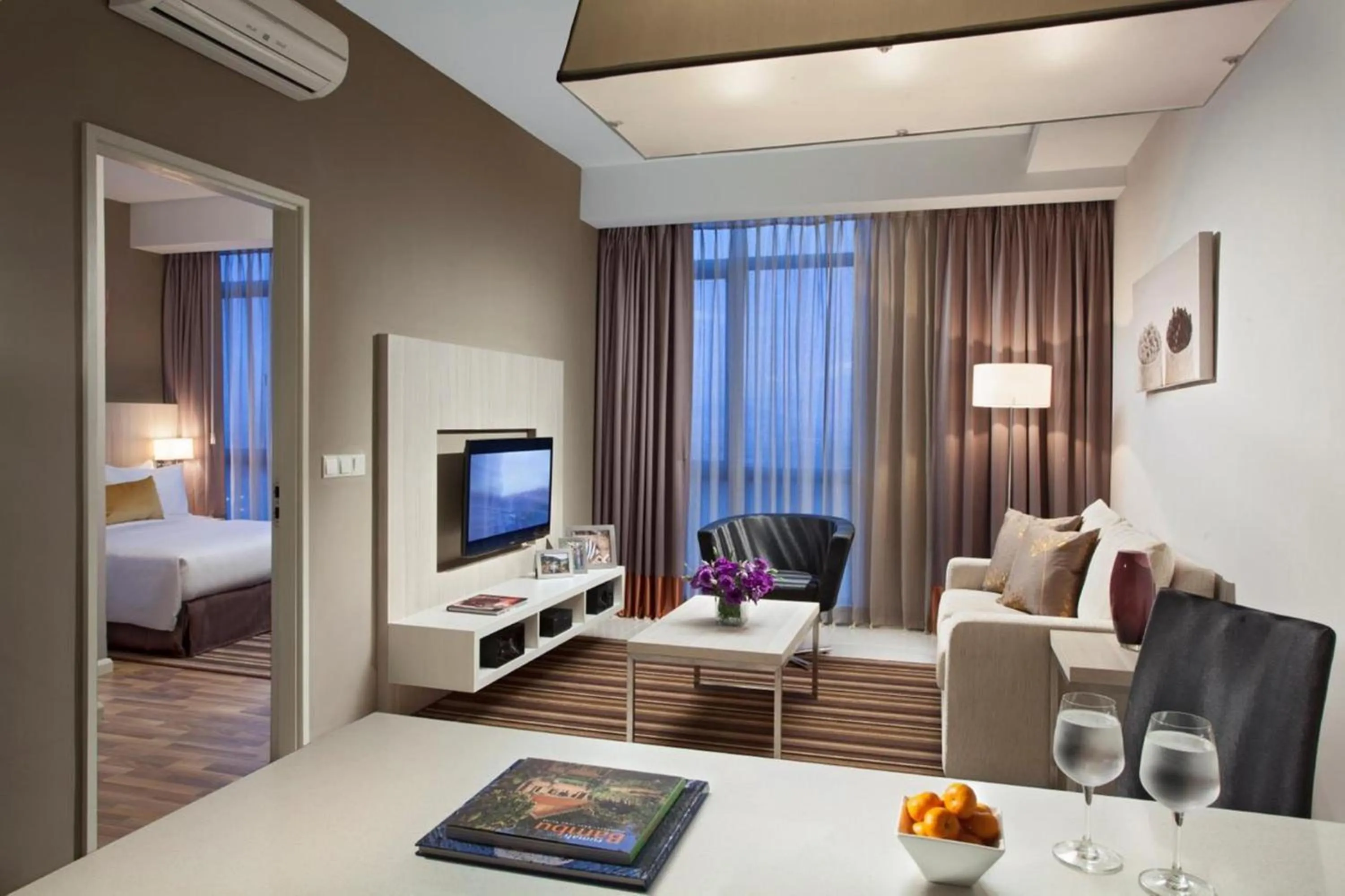 Living room, Bed in Citadines Uplands Kuching