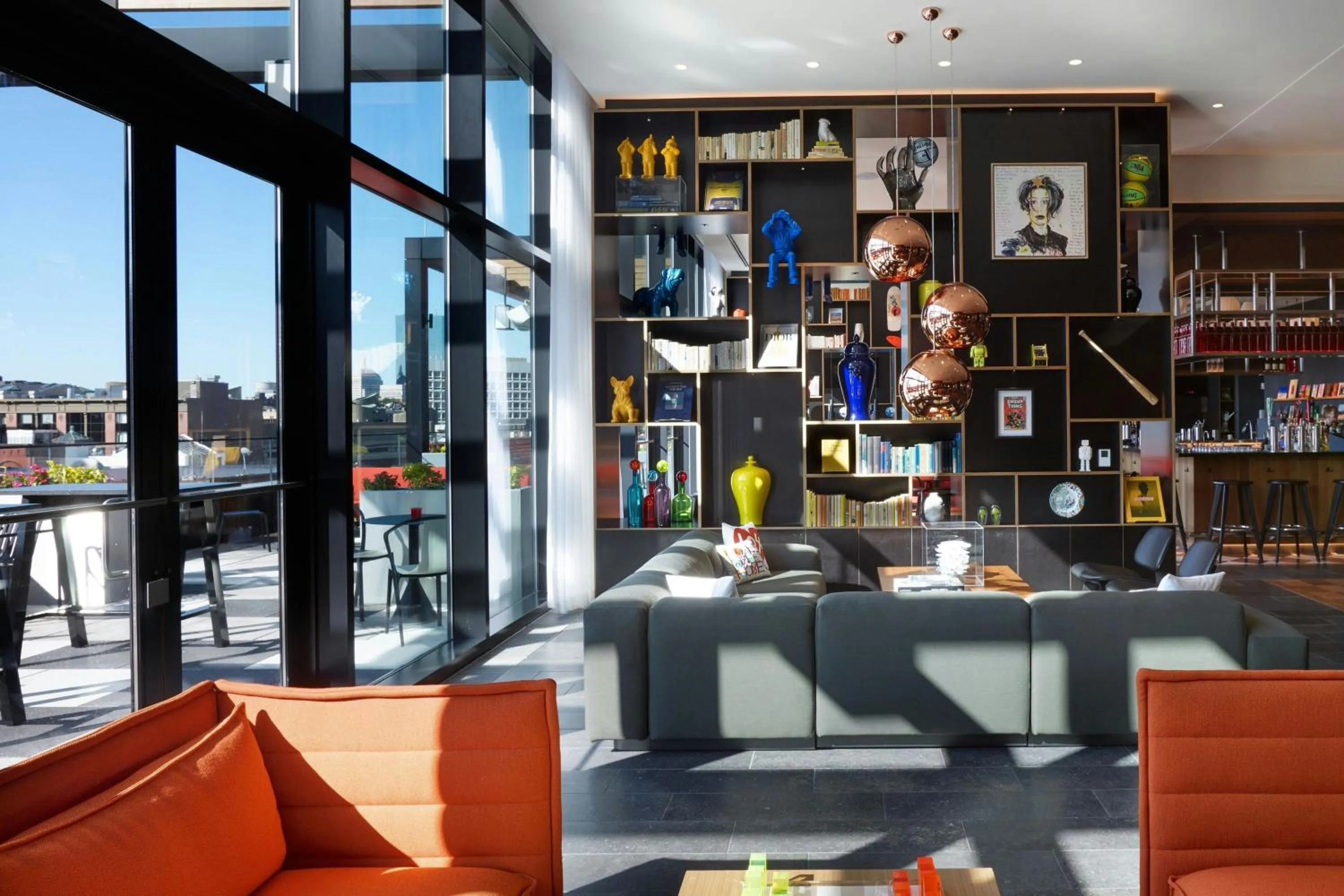 Lobby or reception in citizenM Boston North Station