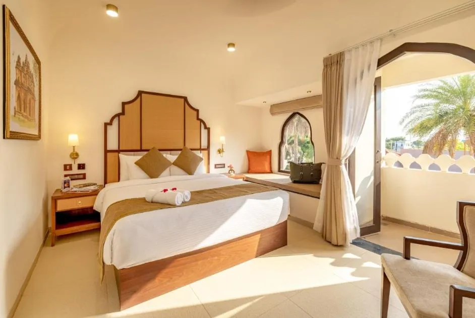 Photo of the whole room, Bed in Vijayshree Resort, Hampi