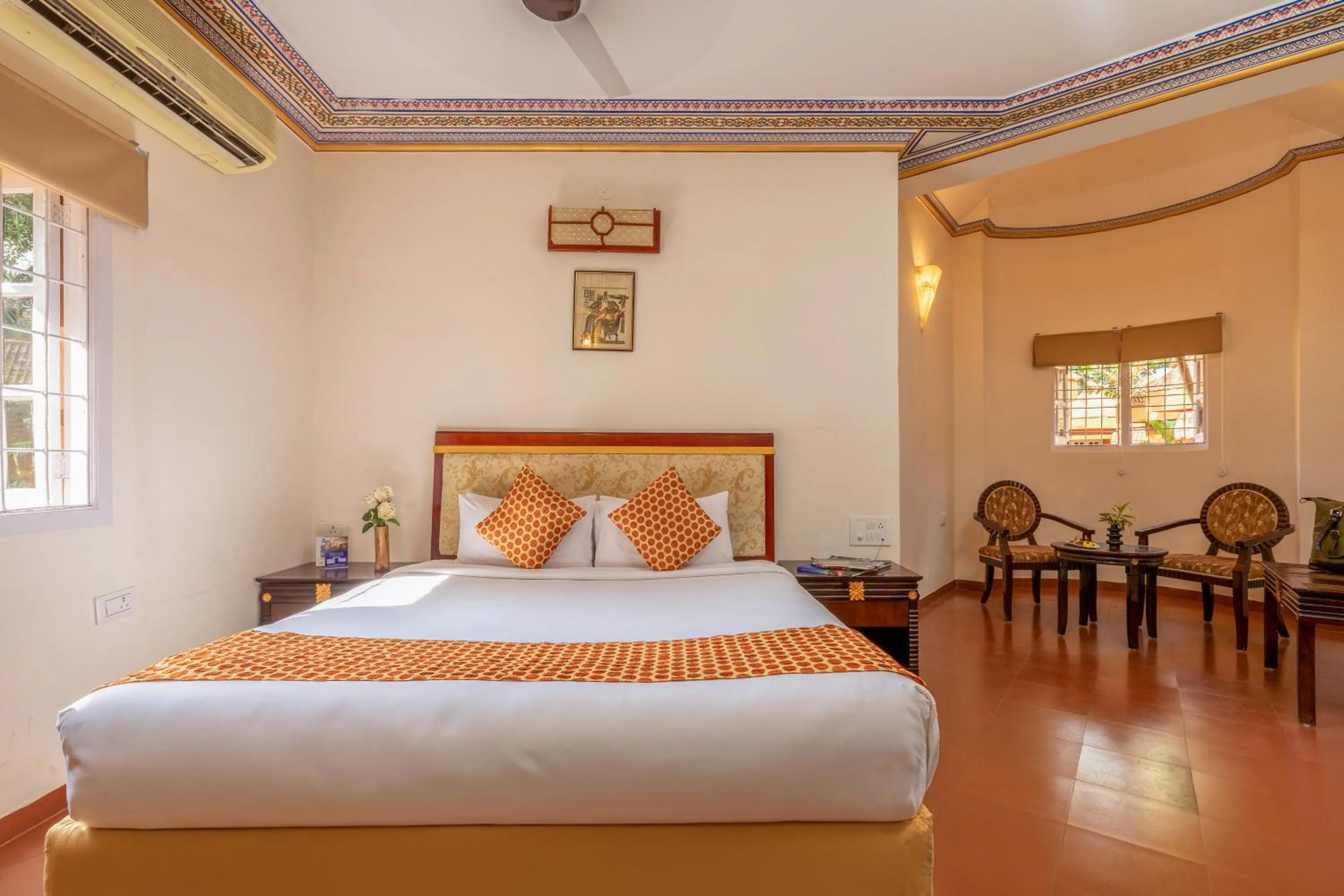 Bedroom, Bed in Vijayshree Resort, Hampi