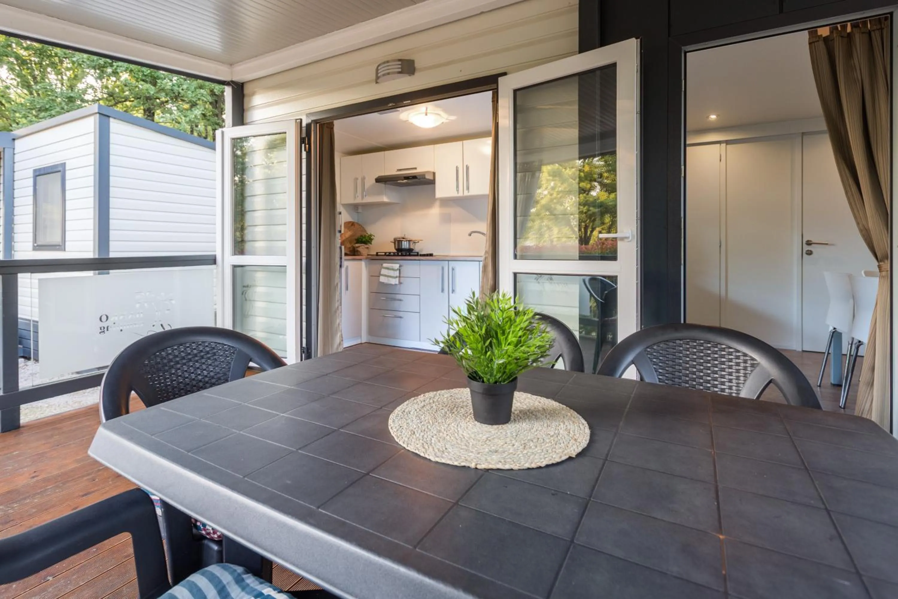 Balcony/Terrace in Mobile Homes Banko in Bijela Uvala and Zelena laguna