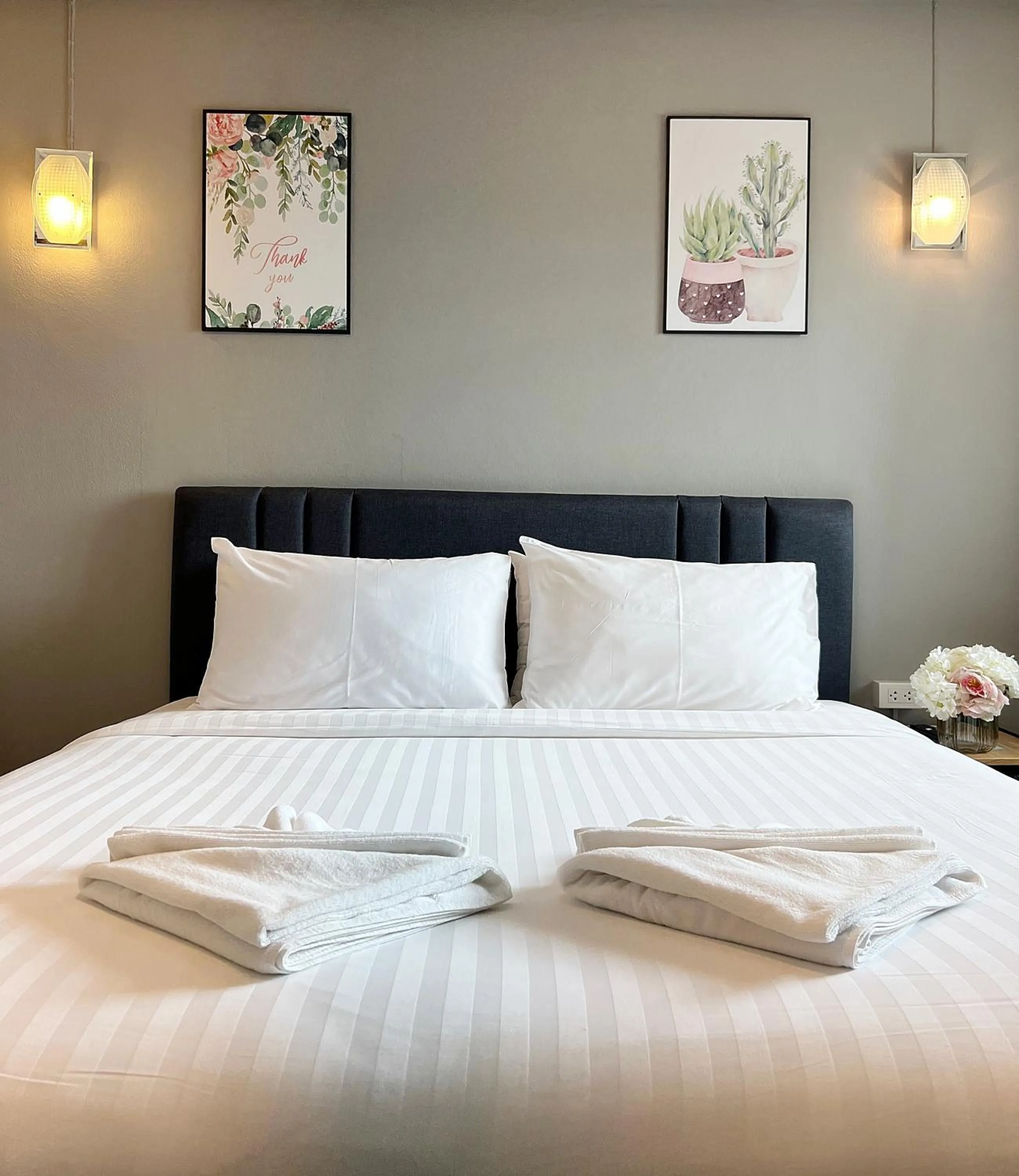 Bed in Golden Nest Hotel Suvarnabhumi