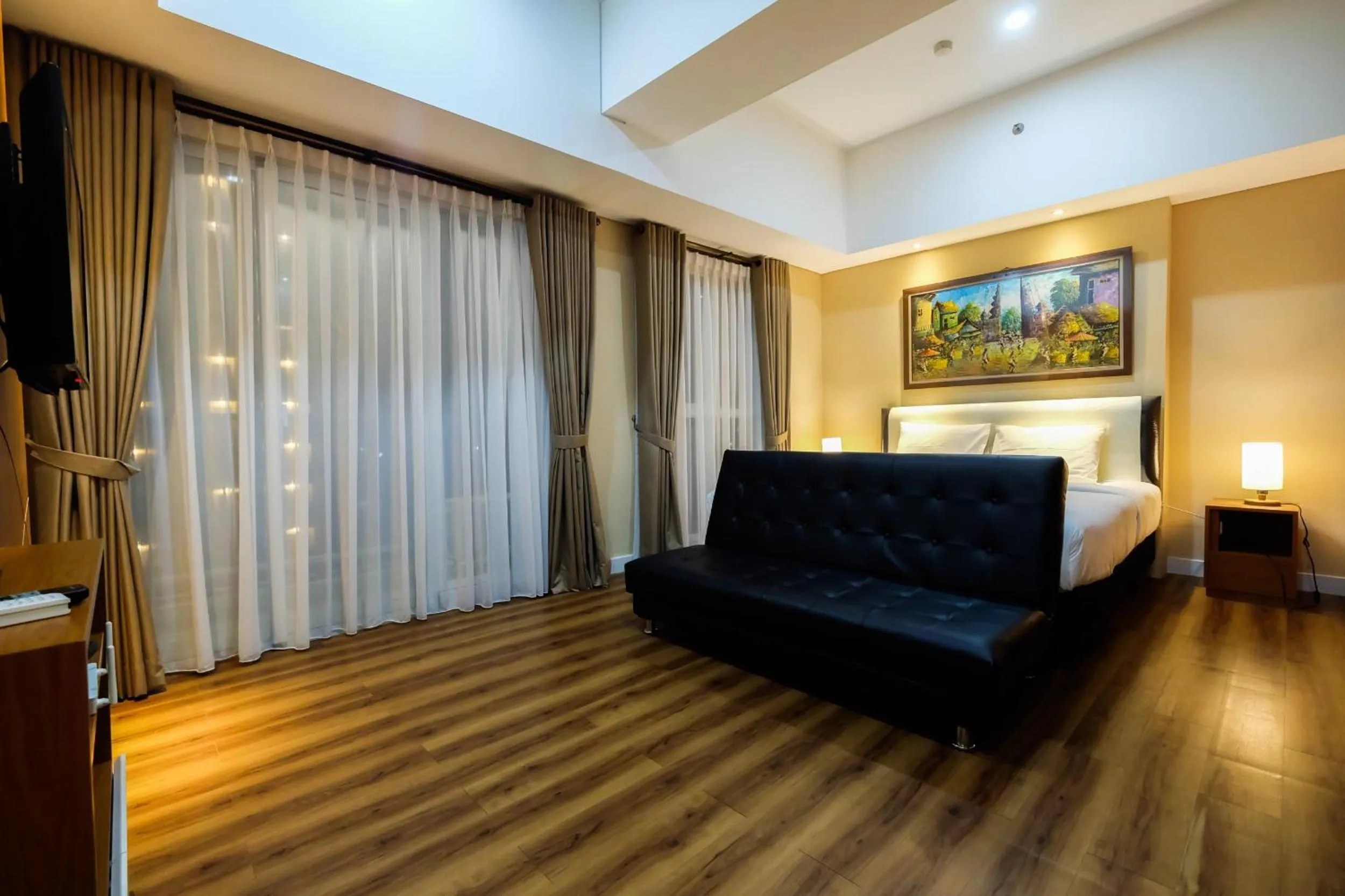 Bed in Exclusive 1BR Casa De Parco Apartment near AEON Mall By Travelio
