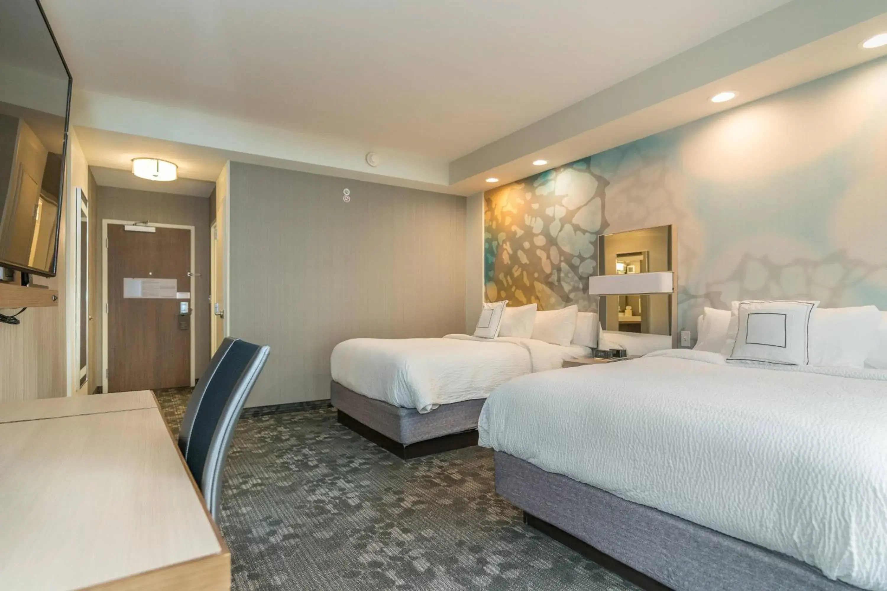 Queen Room with Two Queen Beds and Adapted Tub - Mobility and Hearing Accessible in Courtyard by Marriott West Springfield Queen Room with Two Queen Beds and Adapted Tub - Mobility and Hearing Accessible in Courtyard by Marriott West Springfield