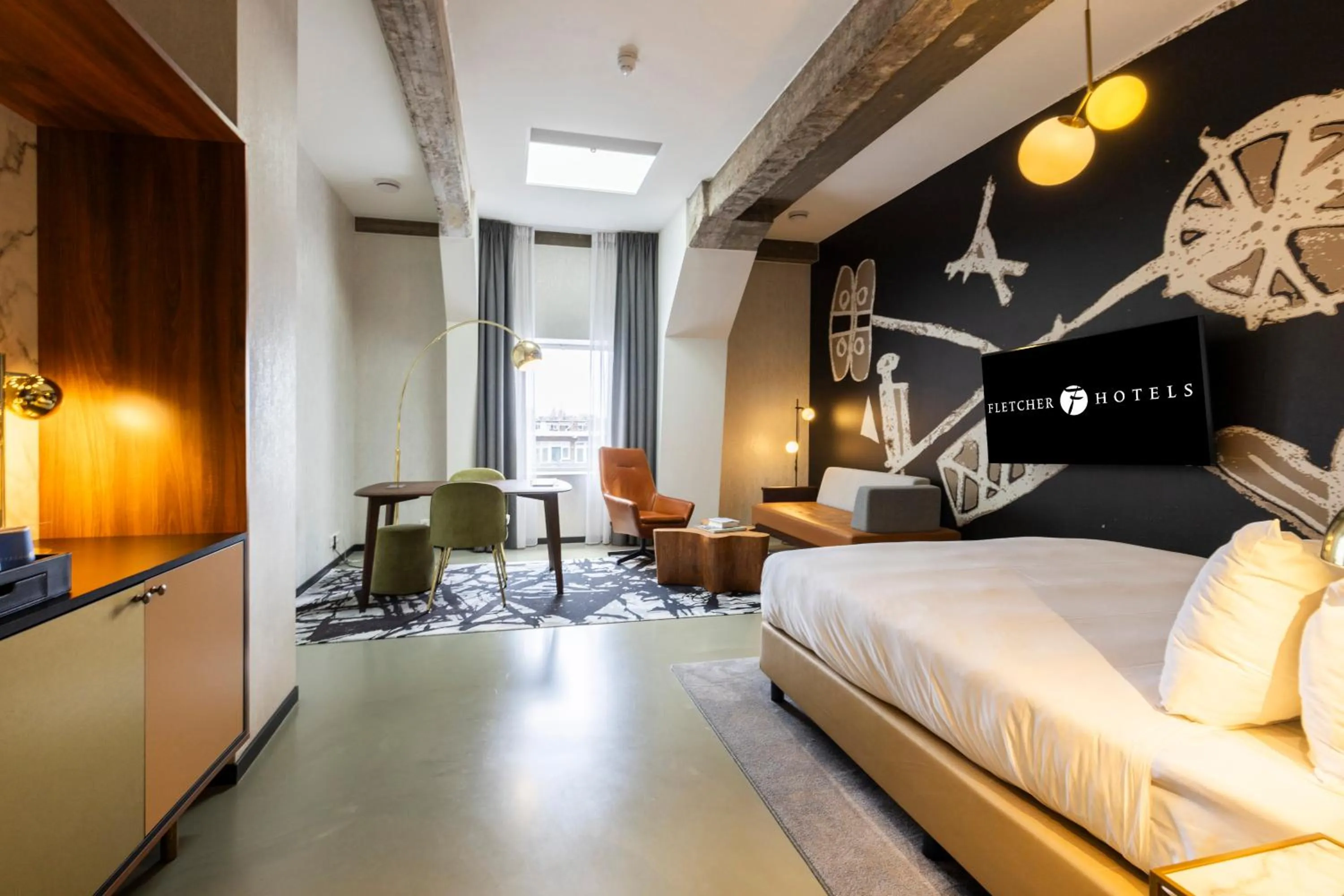 Photo of the whole room, Bed in Fletcher Boutique Hotel Slaak-Rotterdam